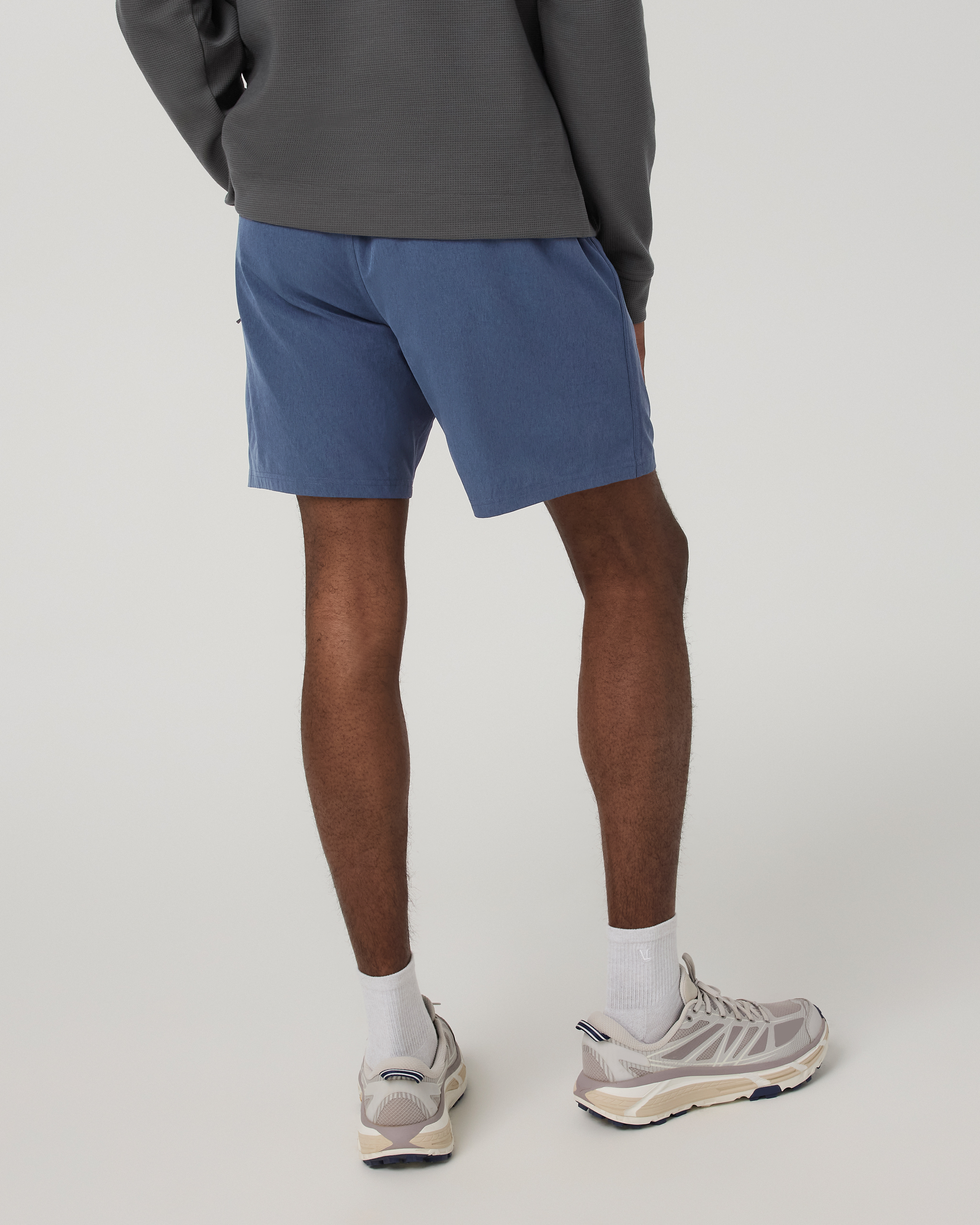 Banks Session Short Unlined 7 | Azure Linen Texture - Image 3