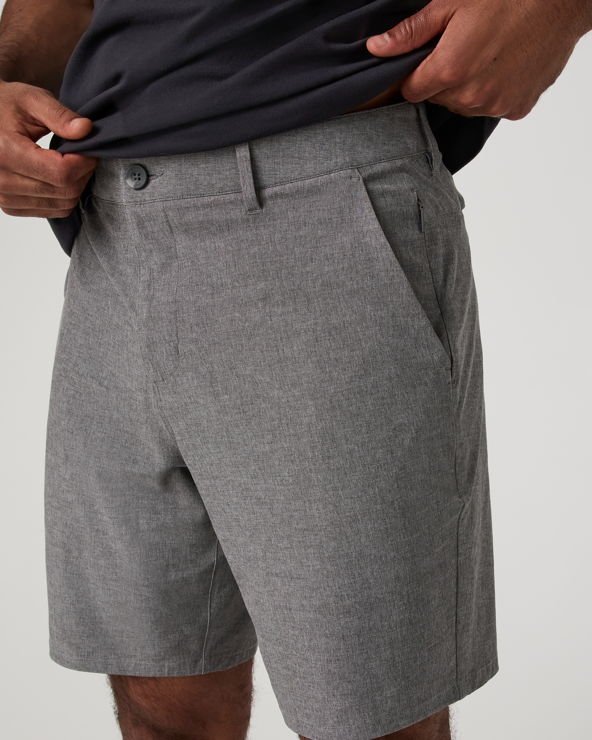 Aim Short 8 | Gull Grey Linen Texture - Image 2