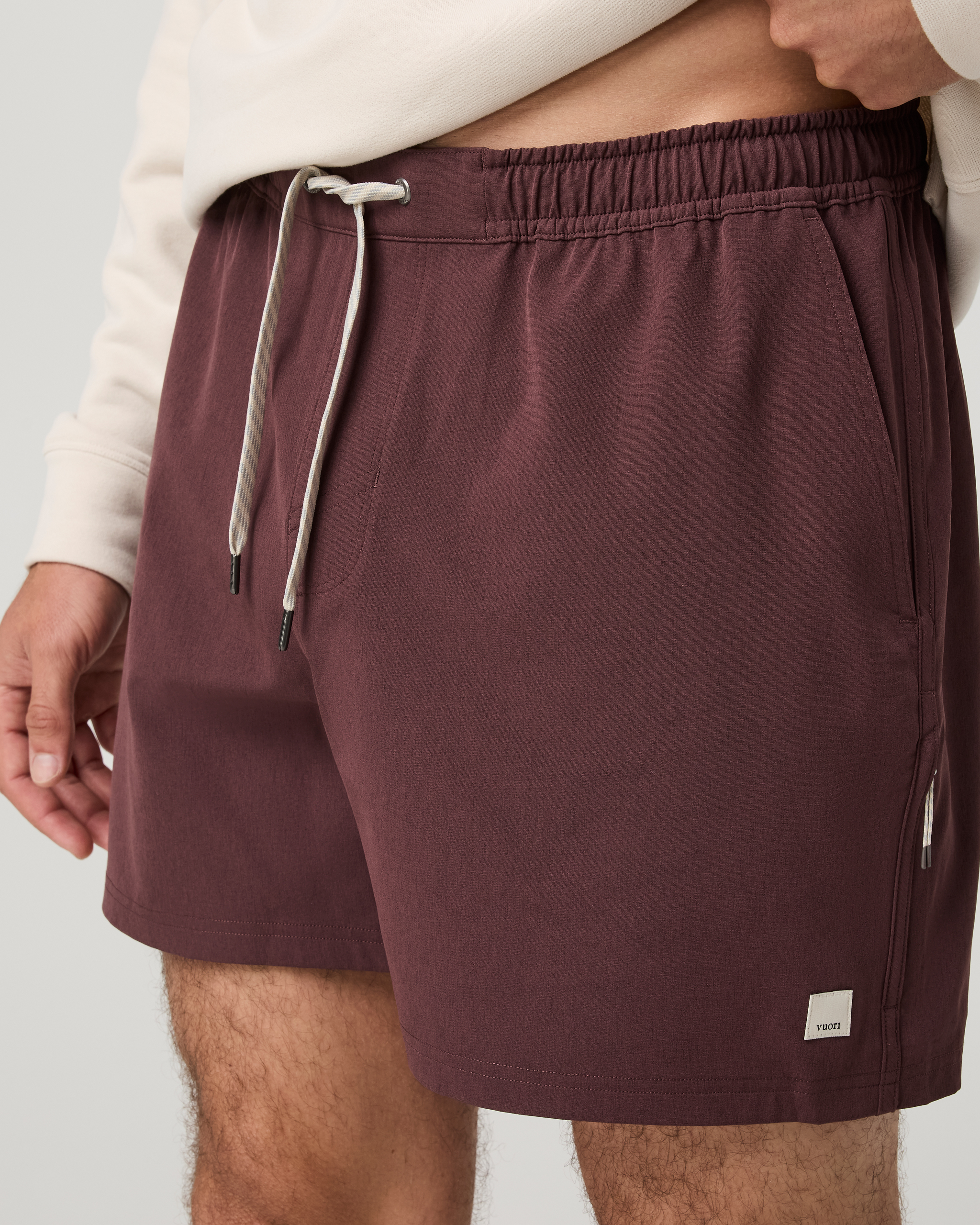 Banks Session Short Unlined 5 | Boysenberry Linen Texture - Image 4