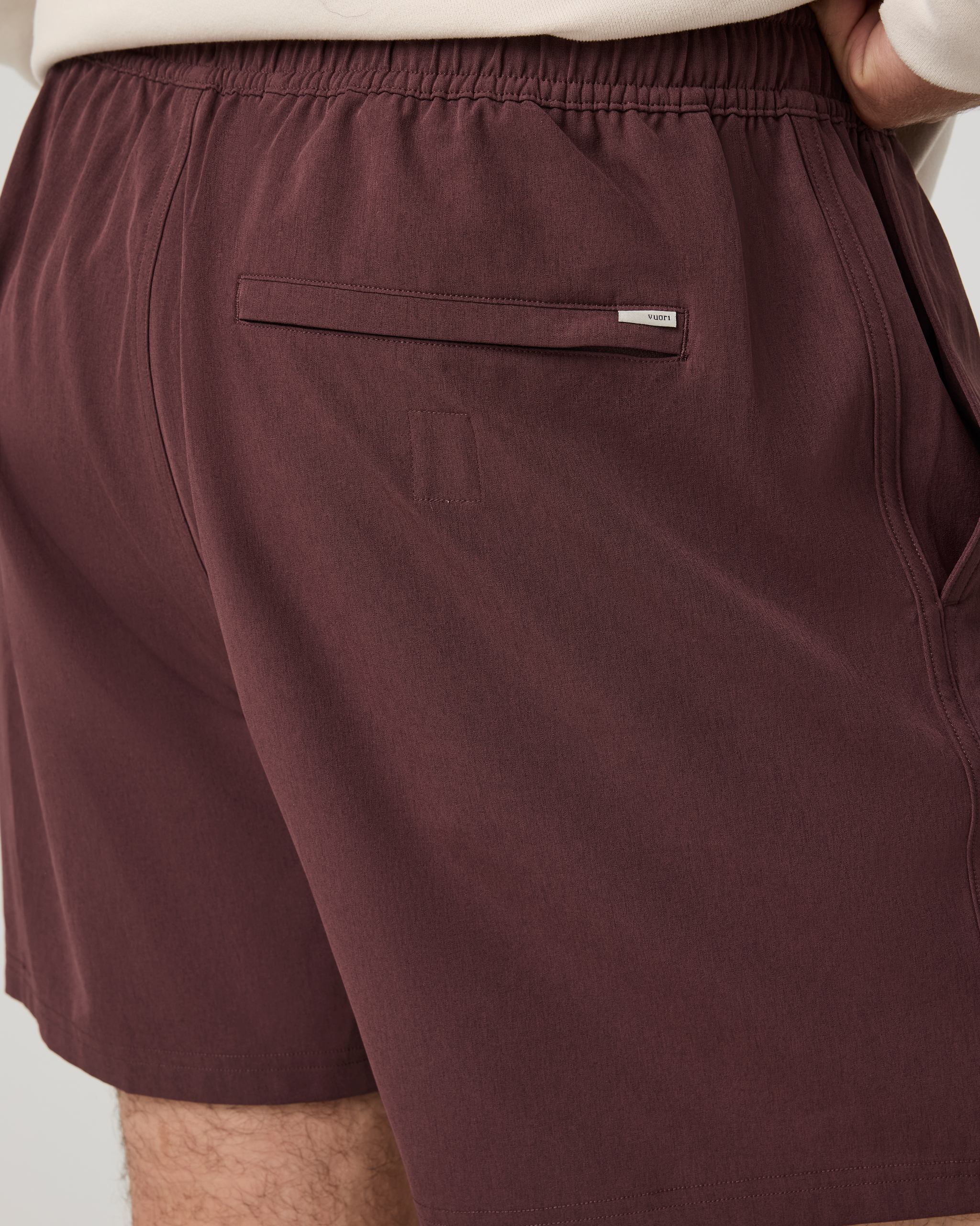 Banks Session Short Unlined 5 | Boysenberry Linen Texture - Image 2