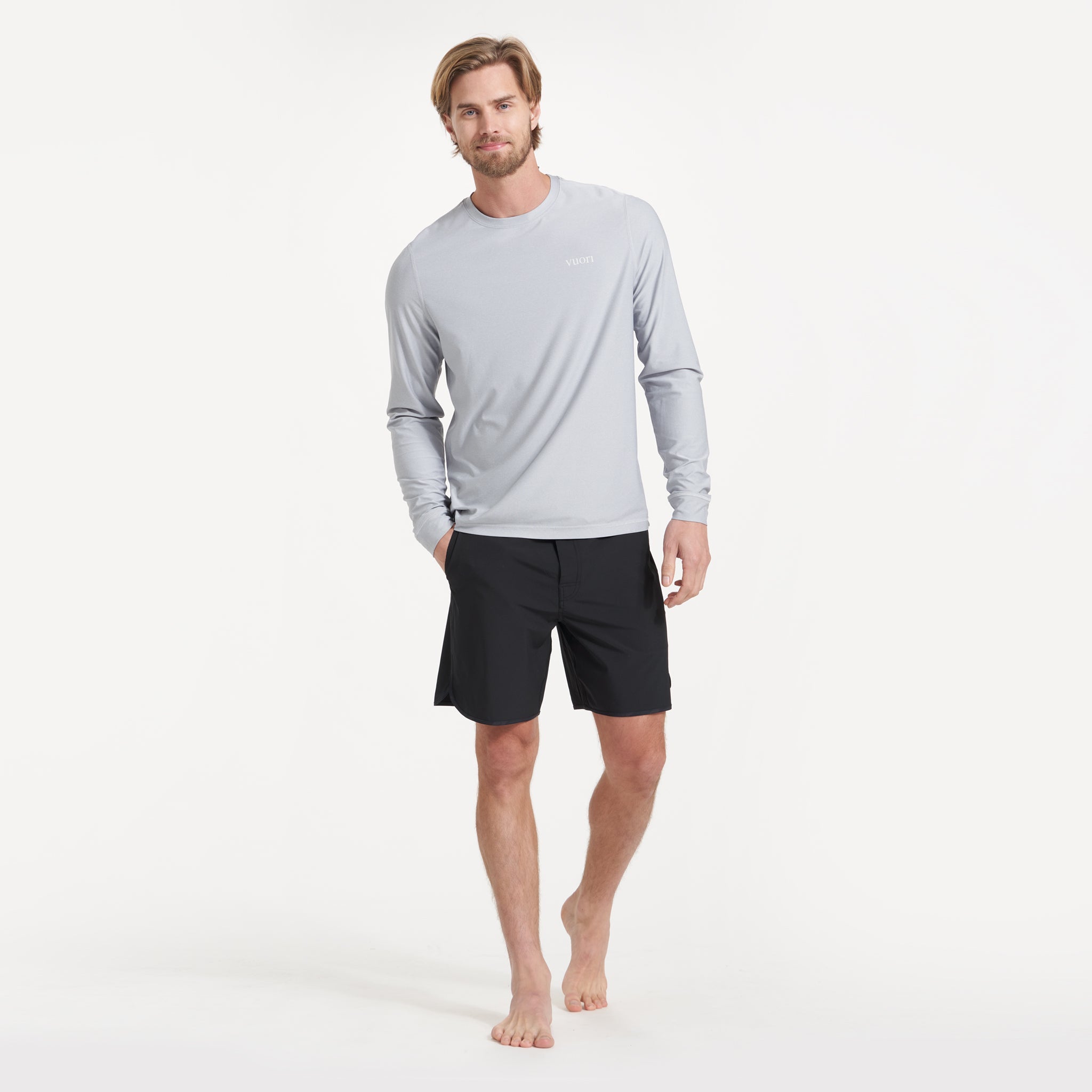 Long-Sleeve Uluwatu 2.0 Water Tee | Platinum Heather - Image 4