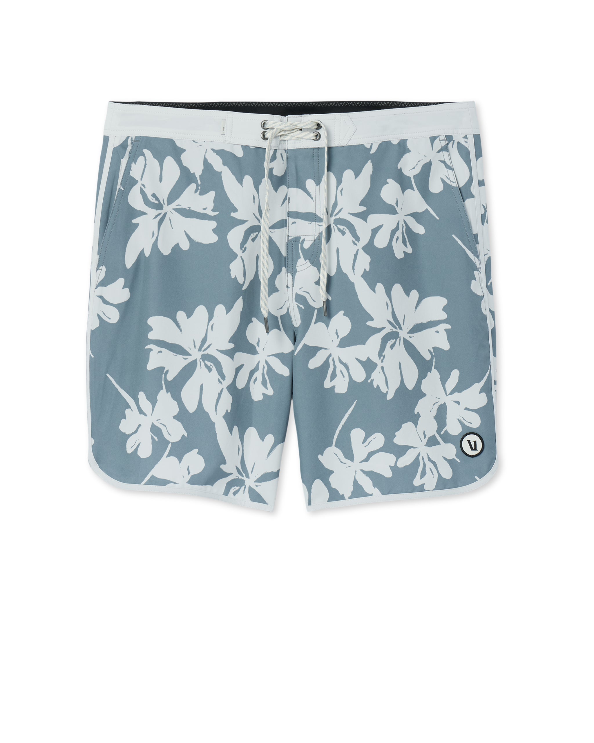 Cruise Boardshort | Dusty Blue Plumeria - Image 4