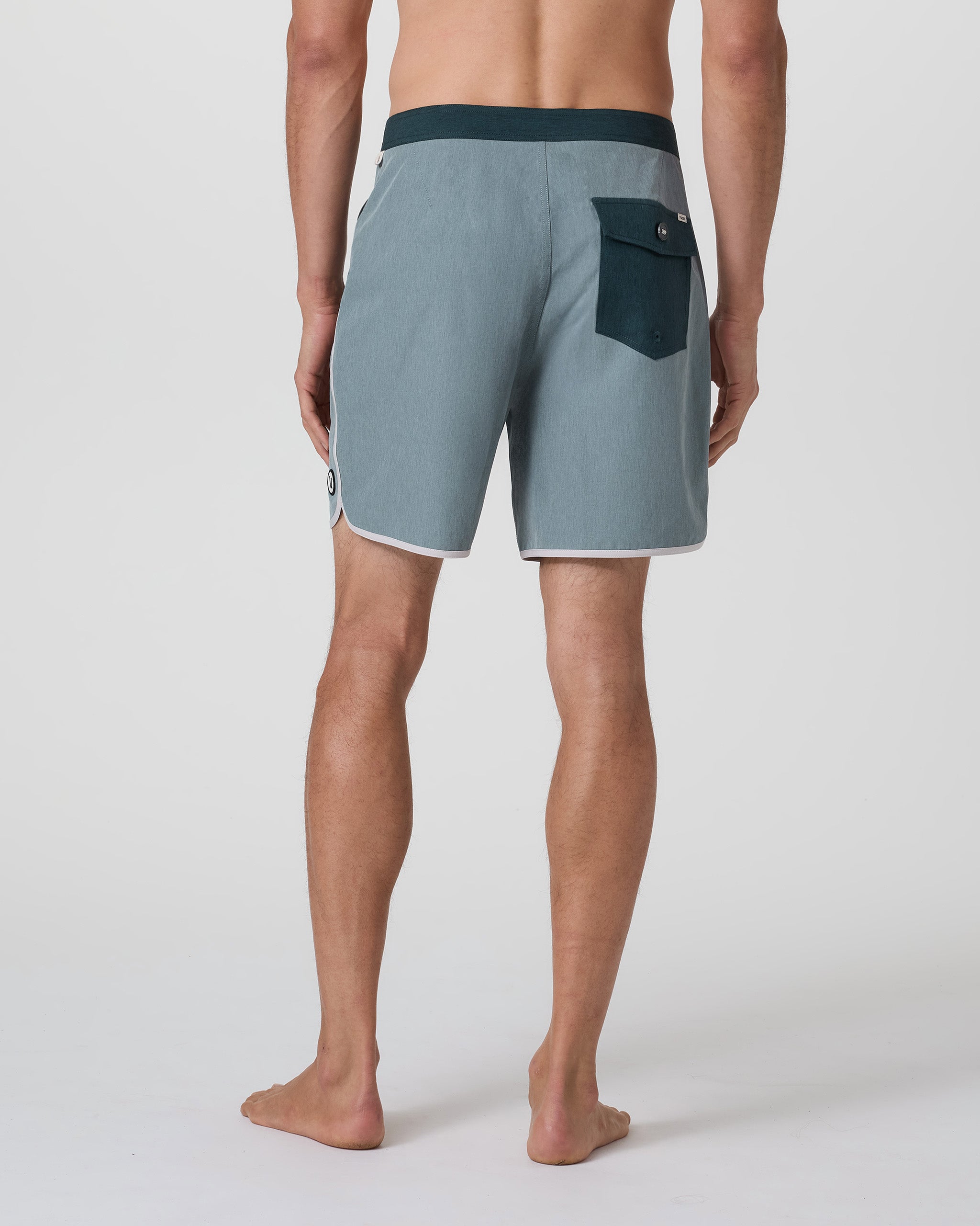 Cruise Boardshort 7 | Dusty Blue Linen Texture - Image 3