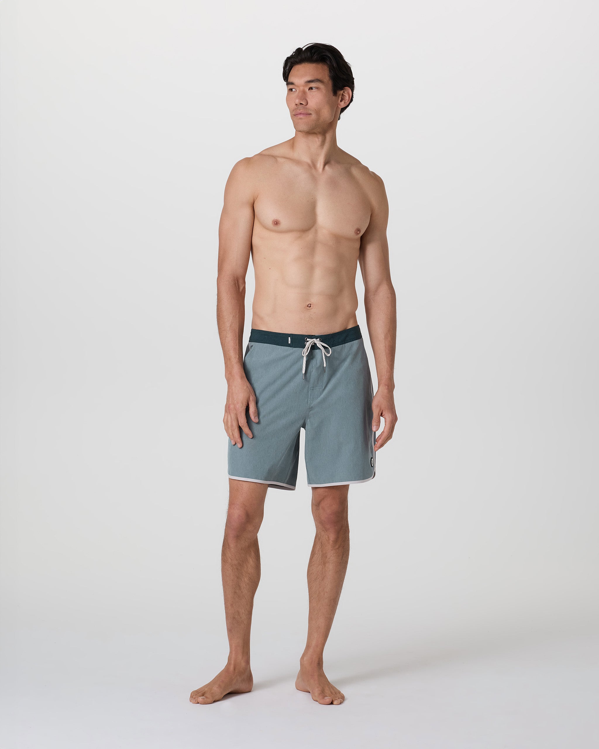 Cruise Boardshort 7 | Dusty Blue Linen Texture - Image 4