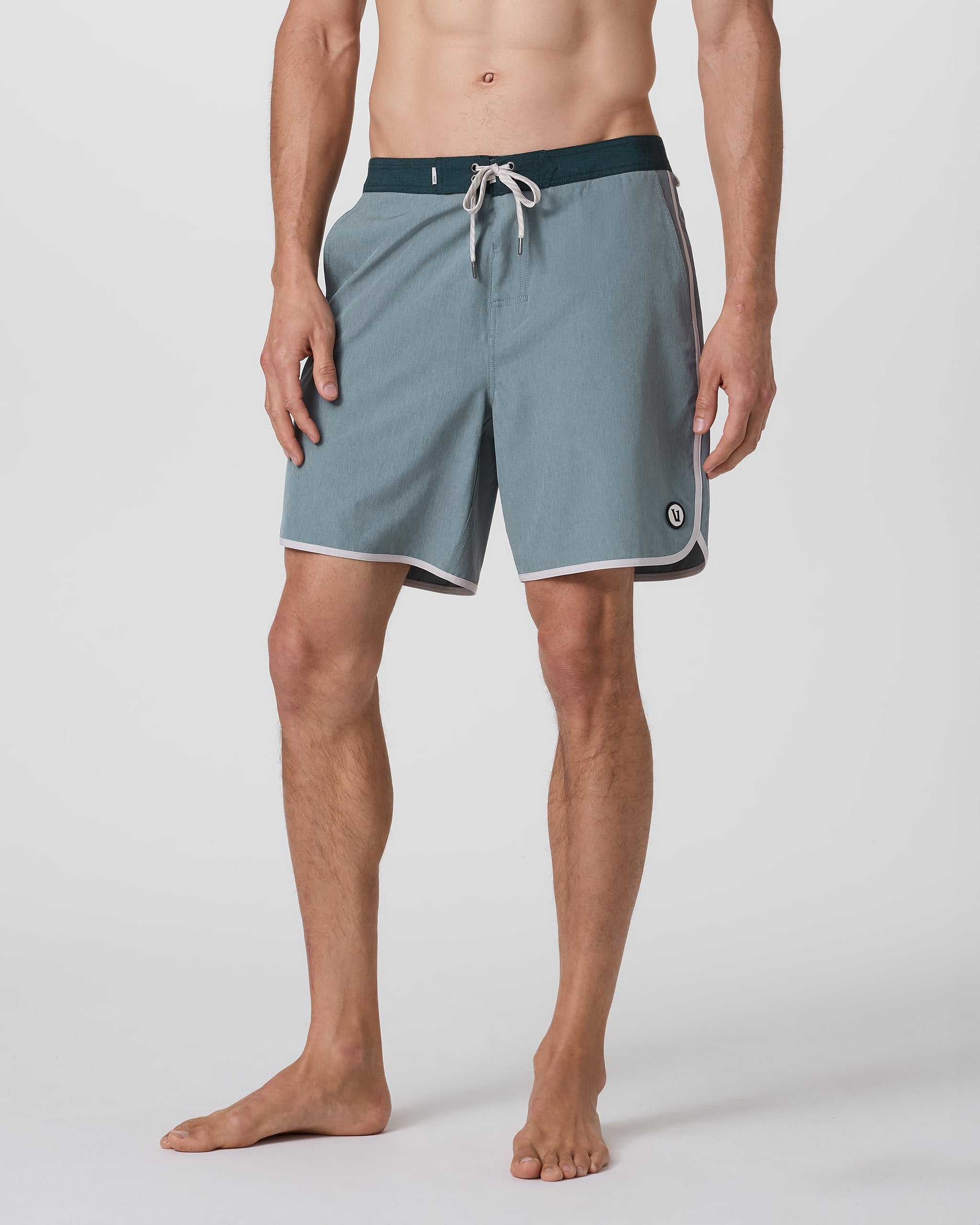 Cruise Boardshort 7 | Dusty Blue Linen Texture - Image 5