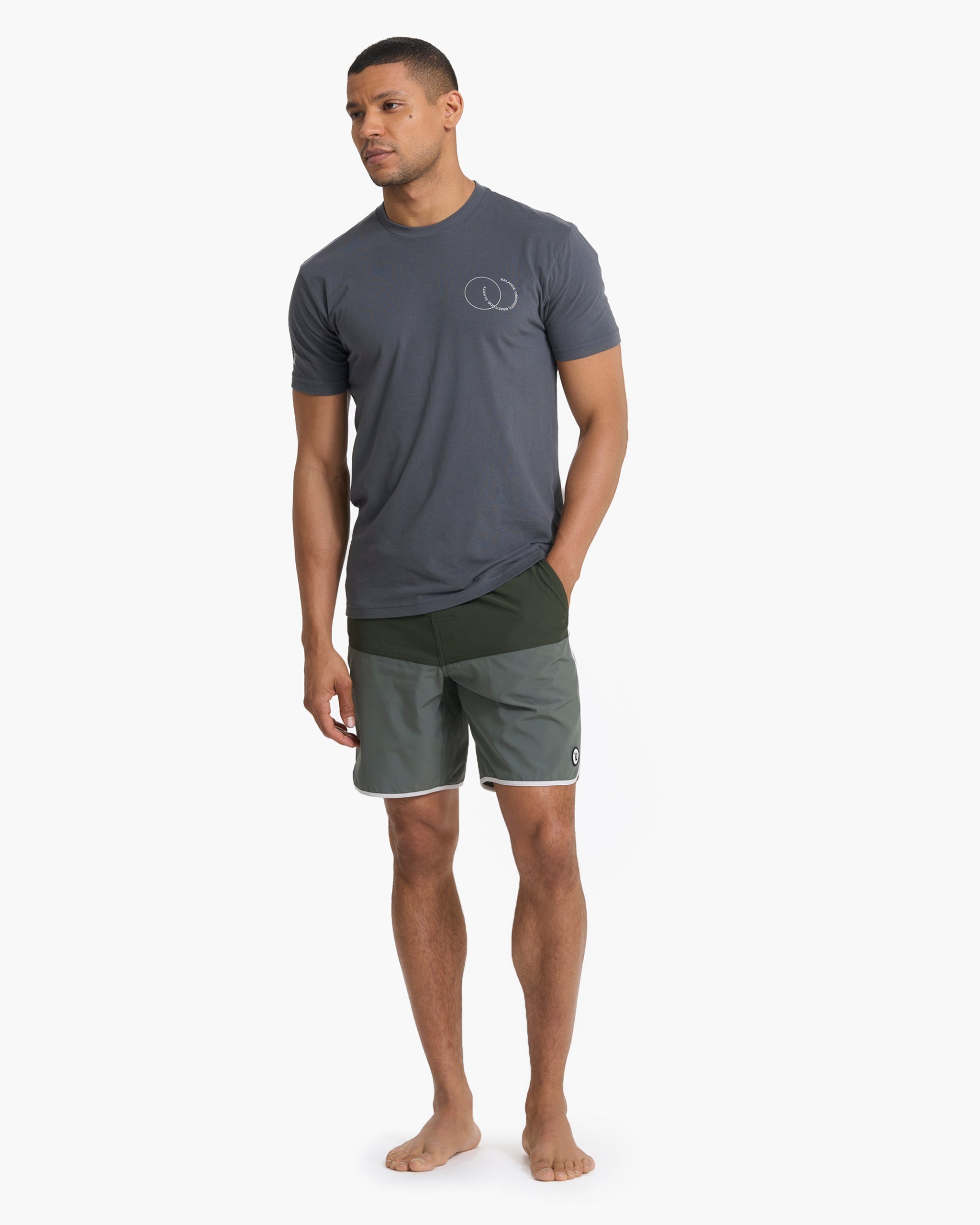 Cruise Boardshort | Dusty Pine Colorblock - Image 4