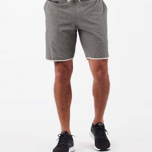 Banks Short Unlined 7 | Grey Linen Texture