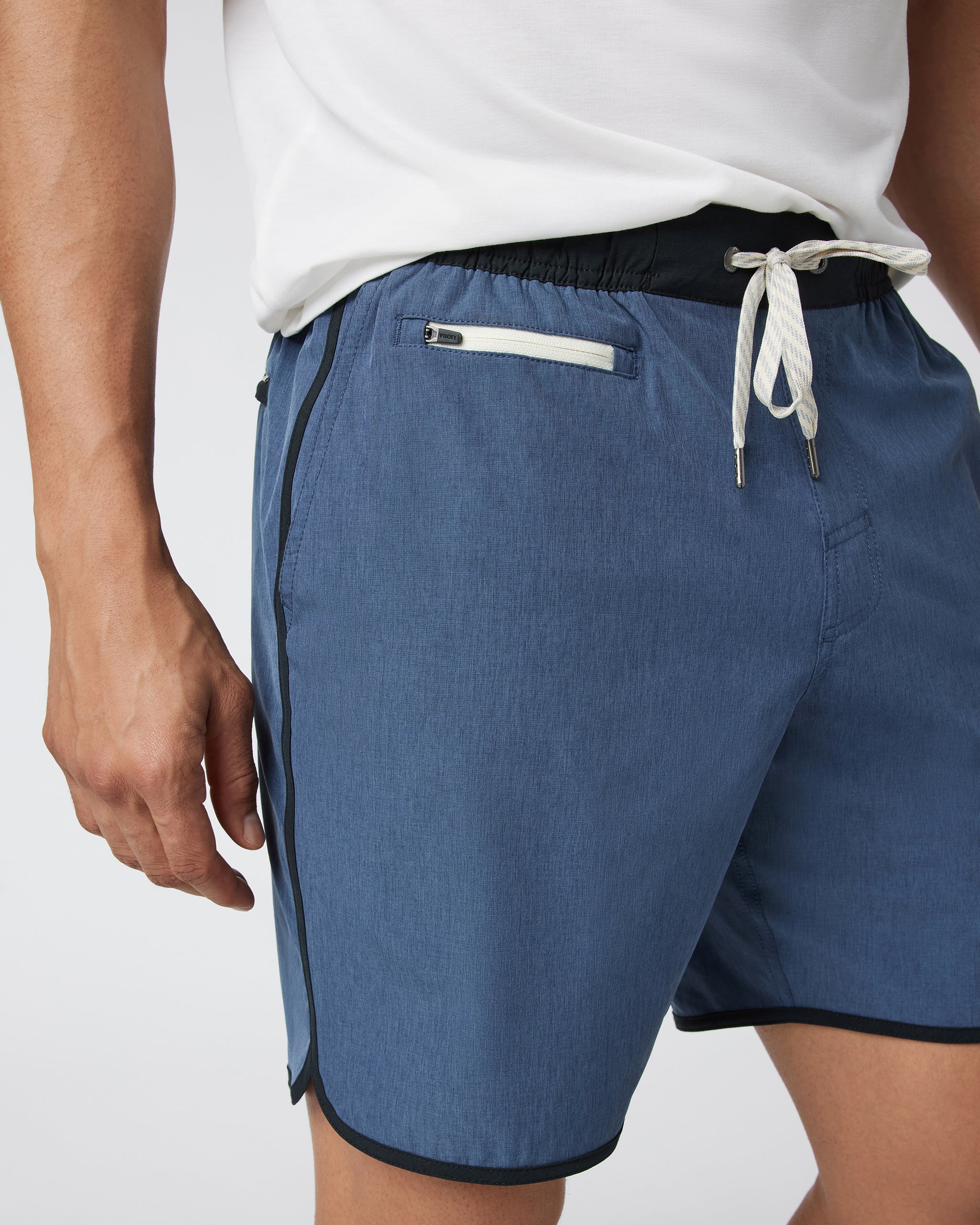 Banks Short Unlined 7 | Azure Linen Texture - Image 2