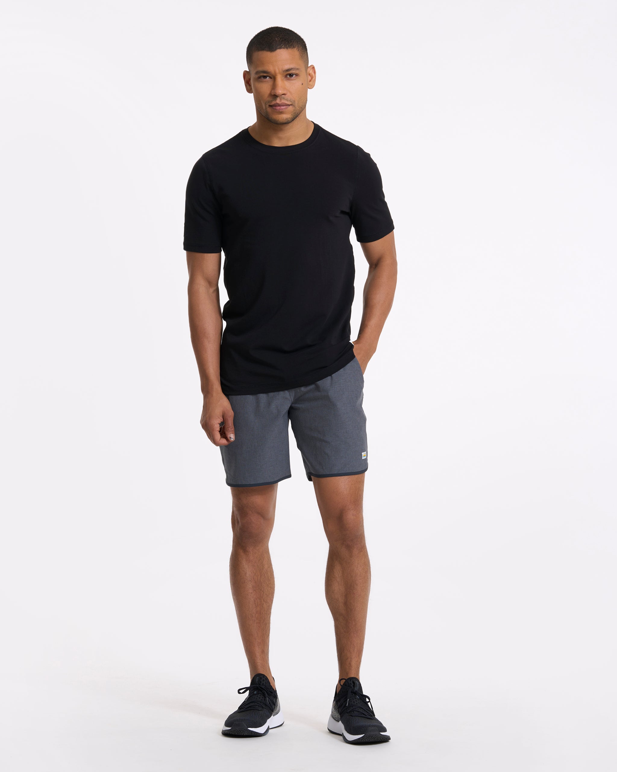 Banks Short Unlined 7 | Charcoal Engineered Stripe - Image 4