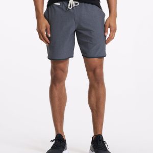 Banks Short Unlined 7 | Charcoal Engineered Stripe