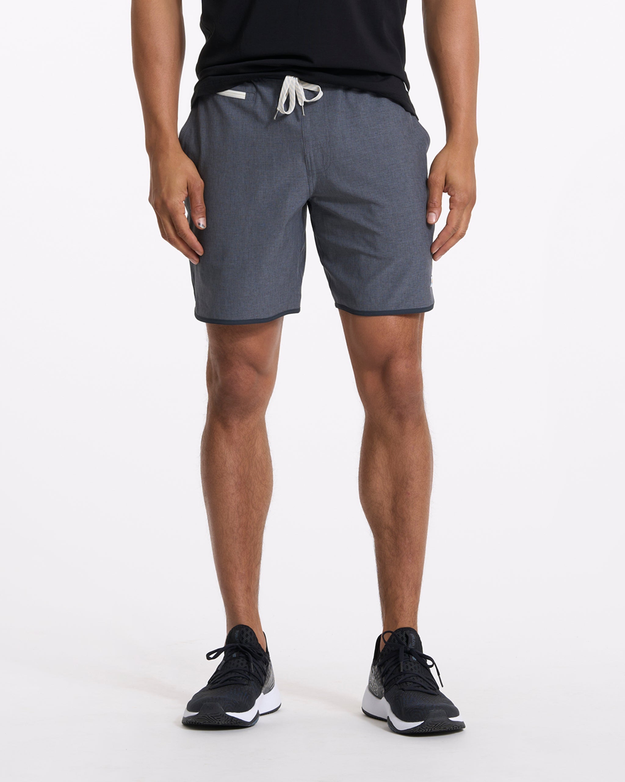 Banks Short Unlined 7 | Charcoal Engineered Stripe