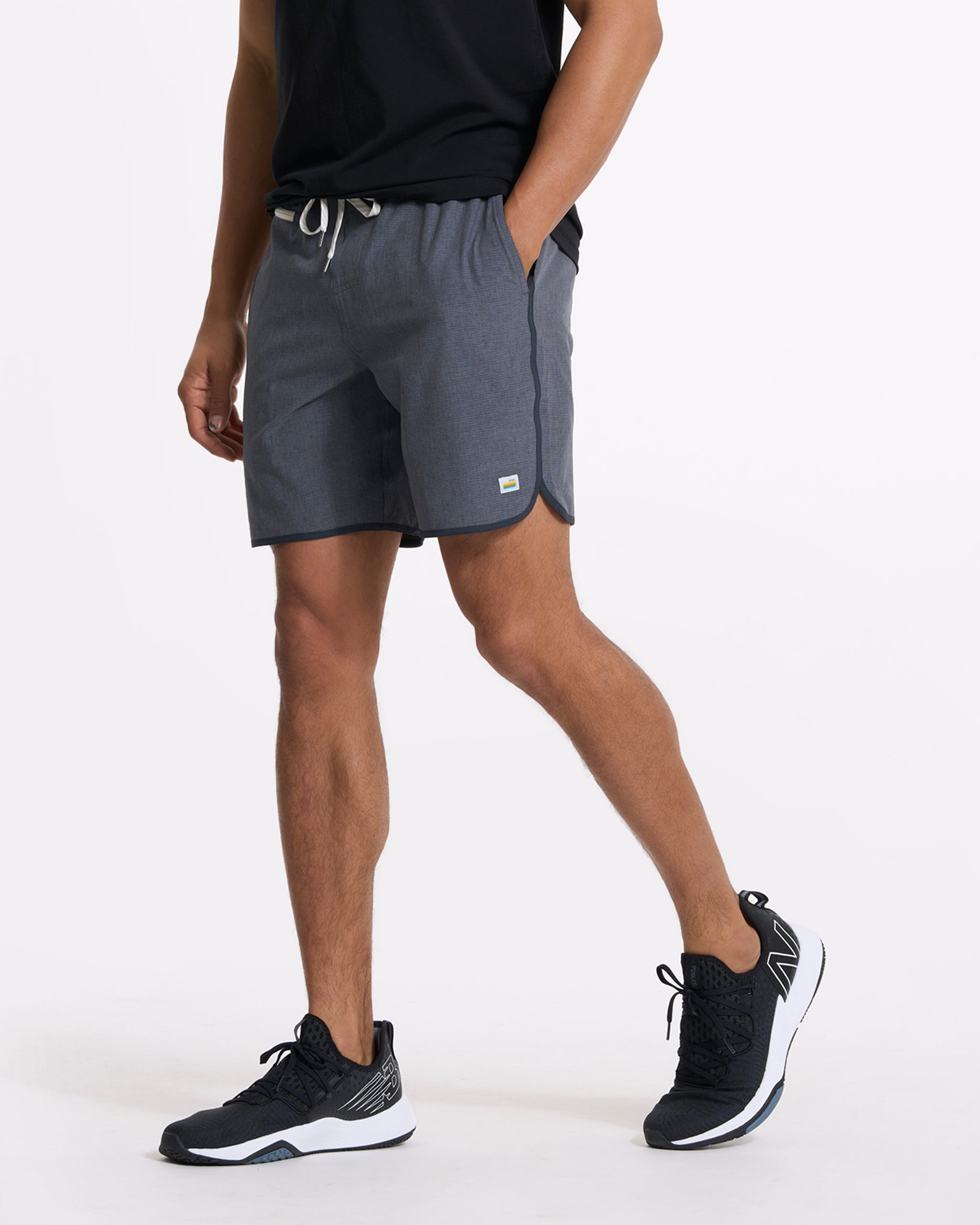 Banks Short Unlined 7 | Charcoal Engineered Stripe - Image 2