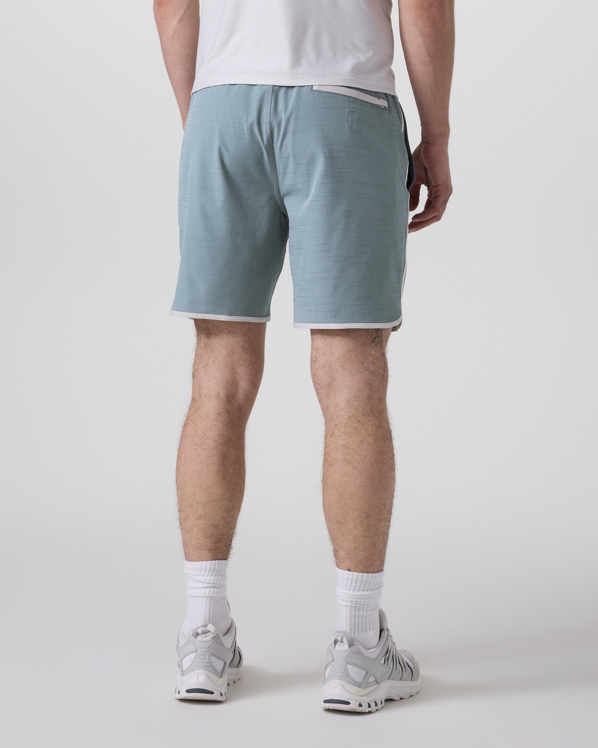 Banks Short Unlined 7 | Dusty Blue Slub Stripe - Image 2