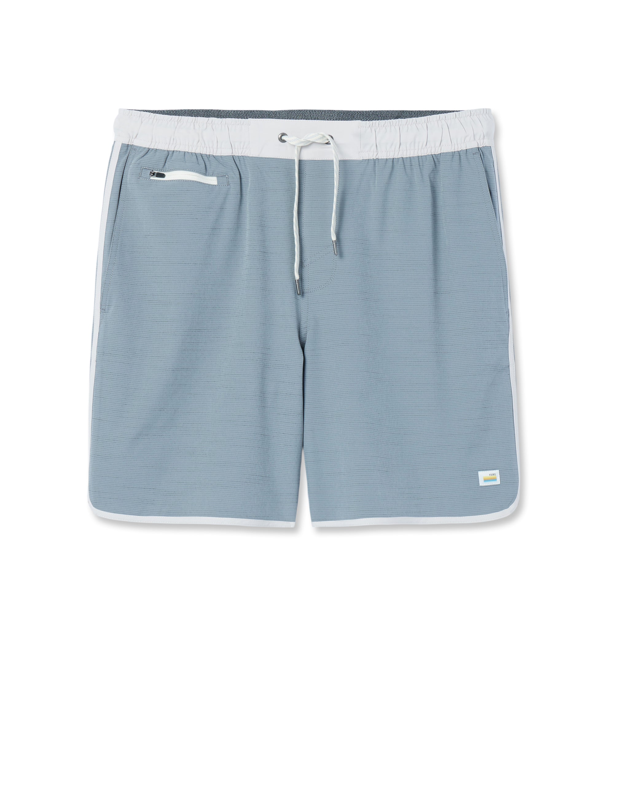 Banks Short Unlined 7 | Dusty Blue Slub Stripe - Image 4