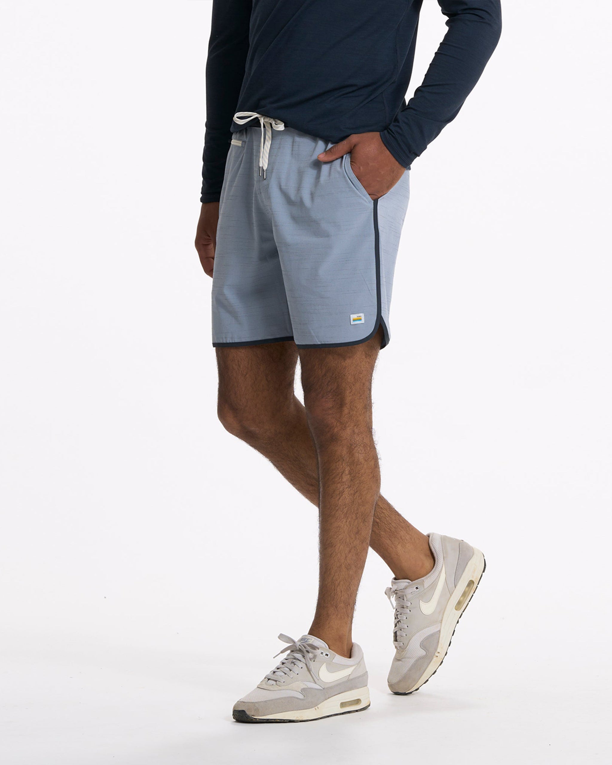Banks Short Unlined 7 | Light Cloud Slub Stripe - Image 3