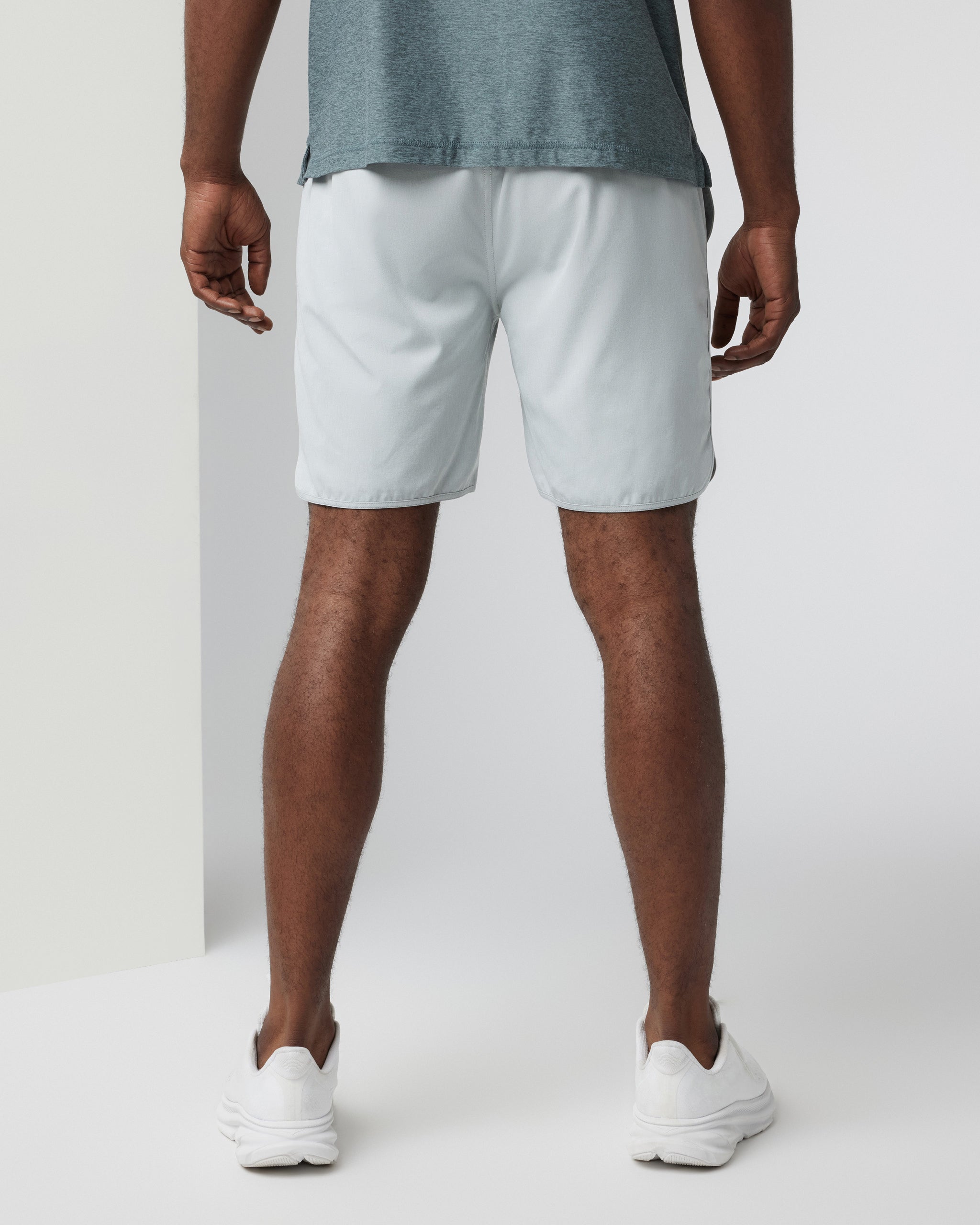 Banks Short Unlined 7 | Sky Grey Linen Texture - Image 5