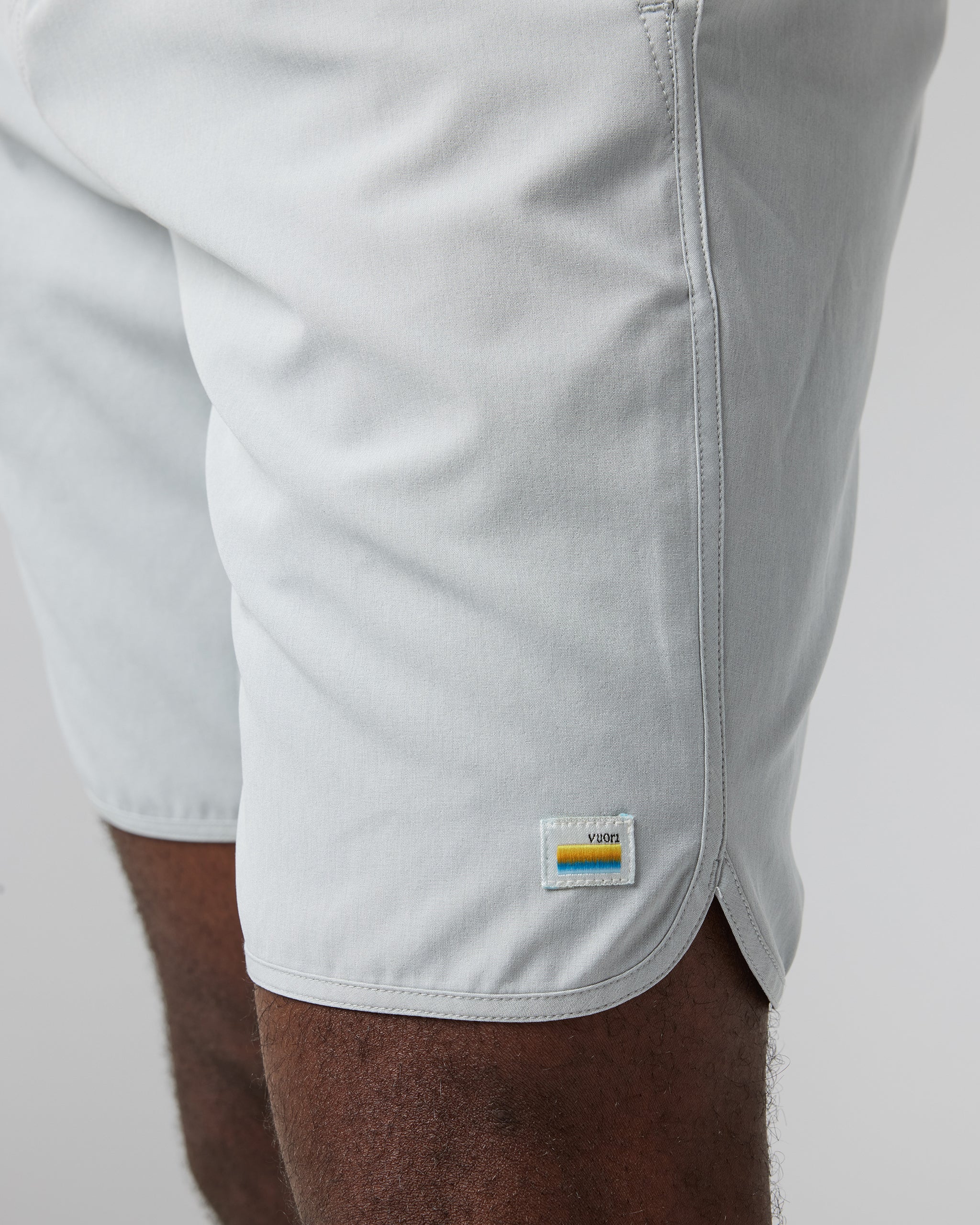 Banks Short Unlined 7 | Sky Grey Linen Texture - Image 3