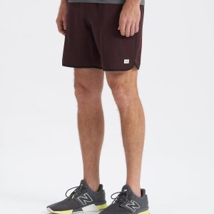Banks Short Unlined 7 | Oxblood Linen Texture
