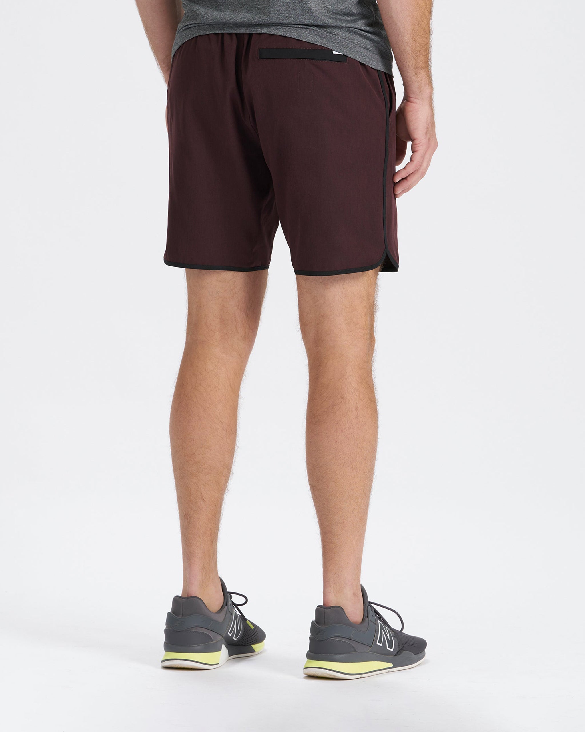 Banks Short Unlined 7 | Oxblood Linen Texture - Image 2