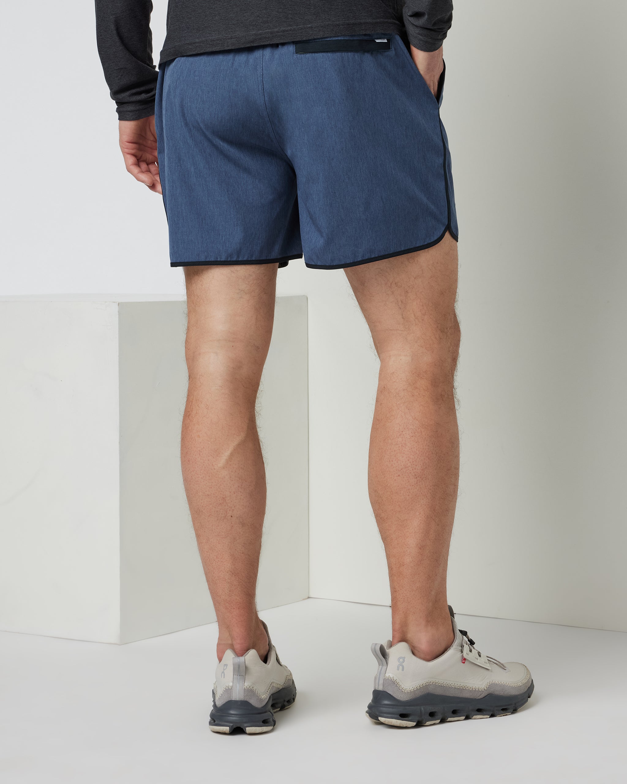 Banks Short Unlined 5 | Azure Linen Texture - Image 2