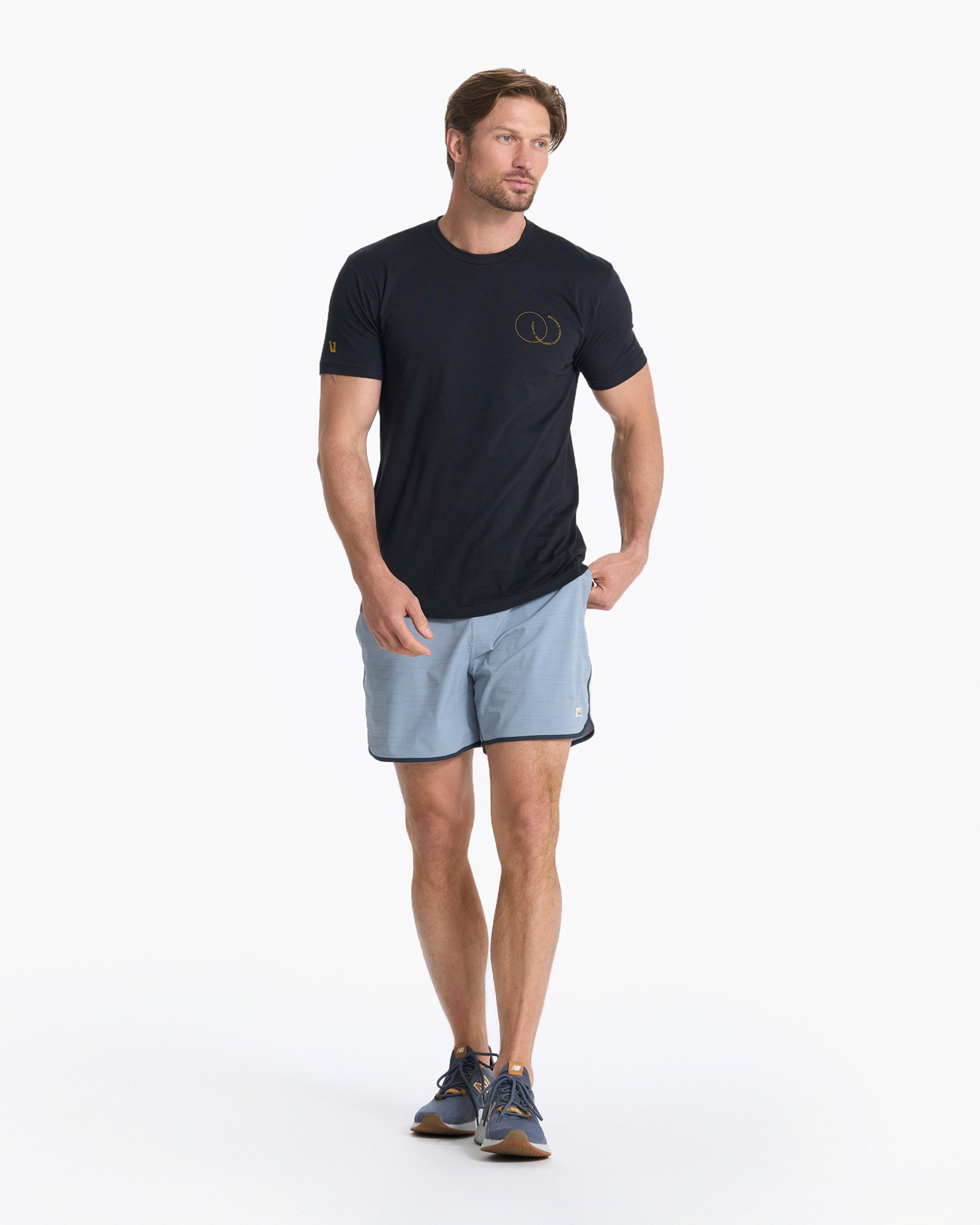 Banks Short Unlined 5 | Light Cloud Slub Stripe - Image 5