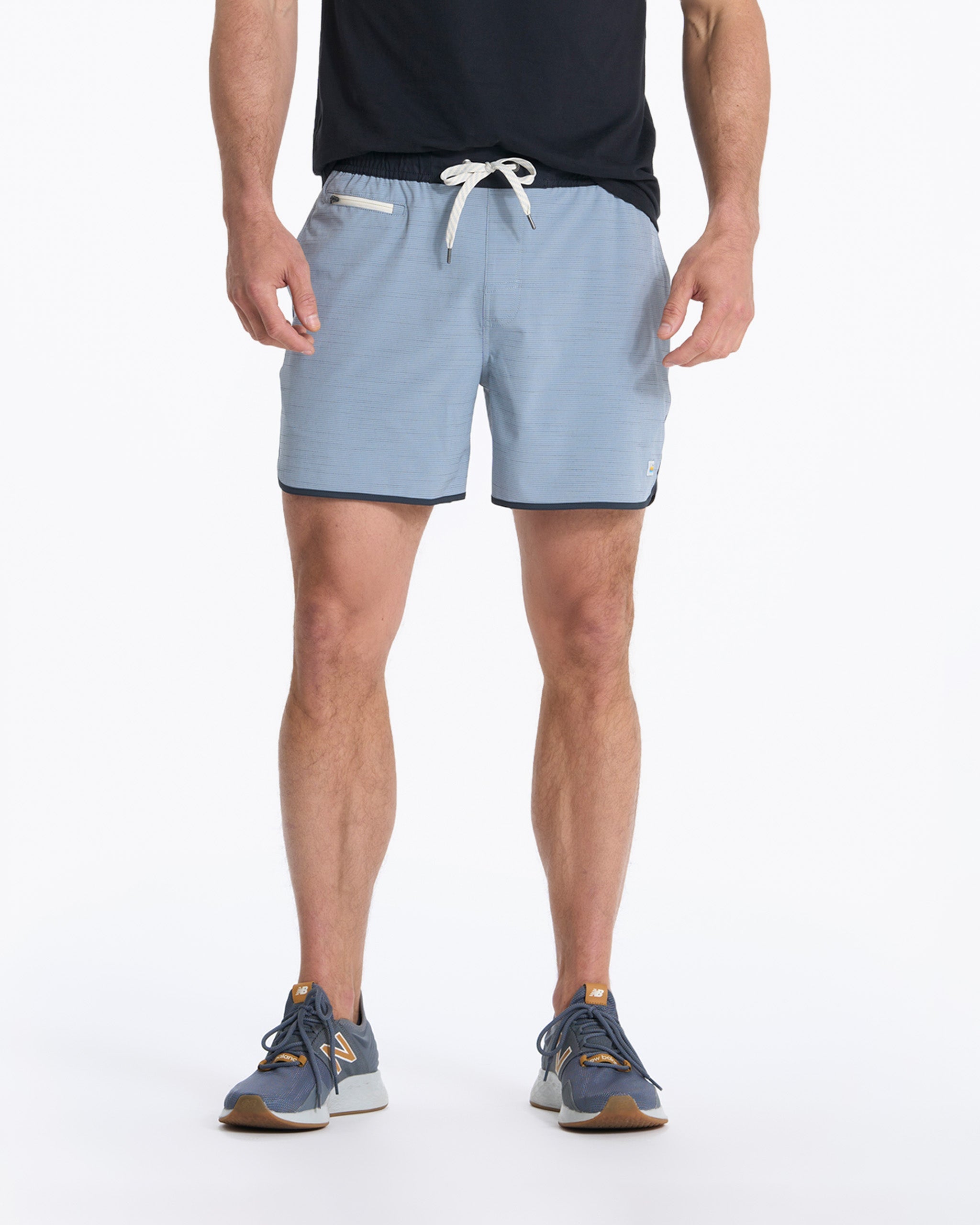 Banks Short Unlined 5 | Light Cloud Slub Stripe