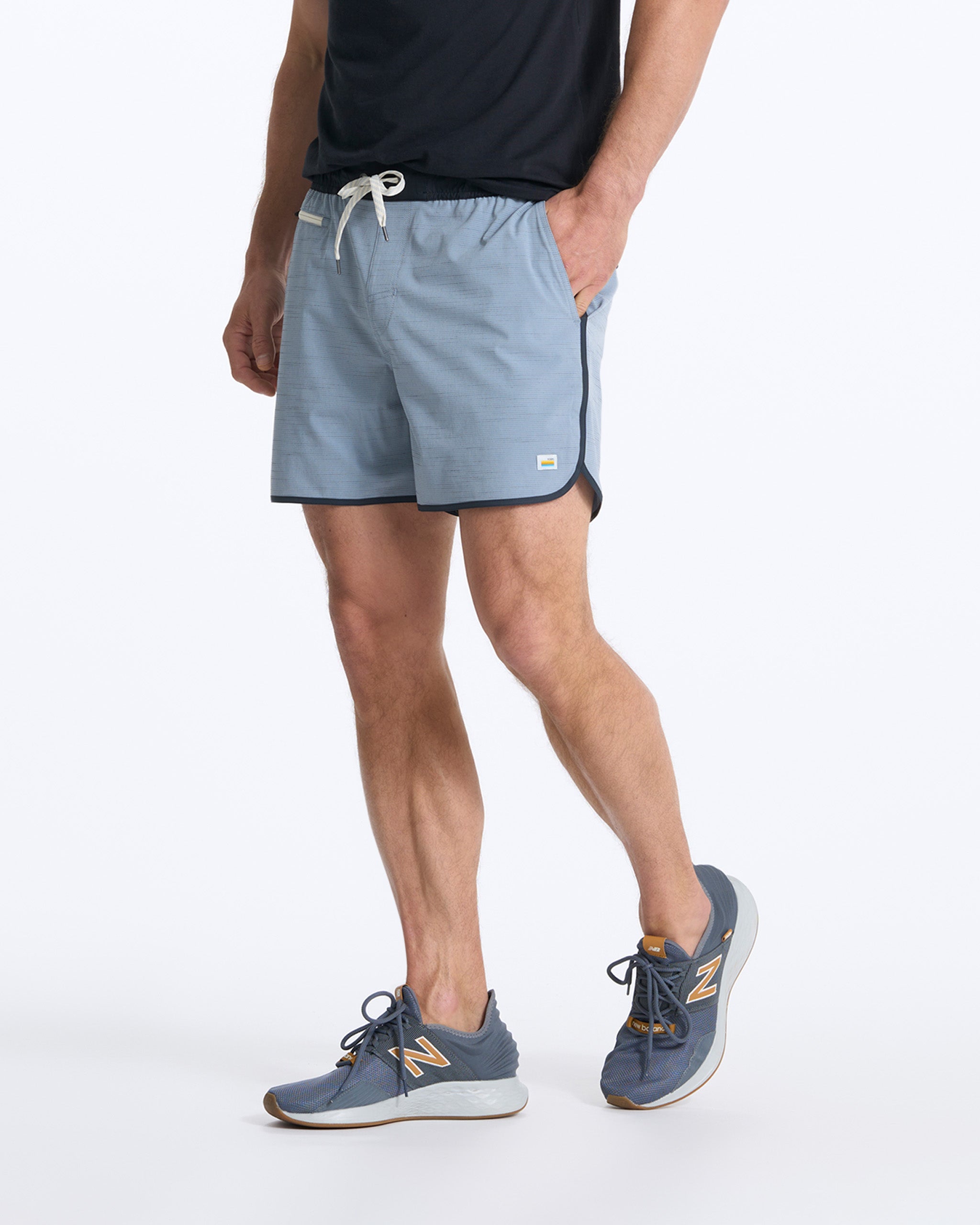 Banks Short Unlined 5 | Light Cloud Slub Stripe - Image 2
