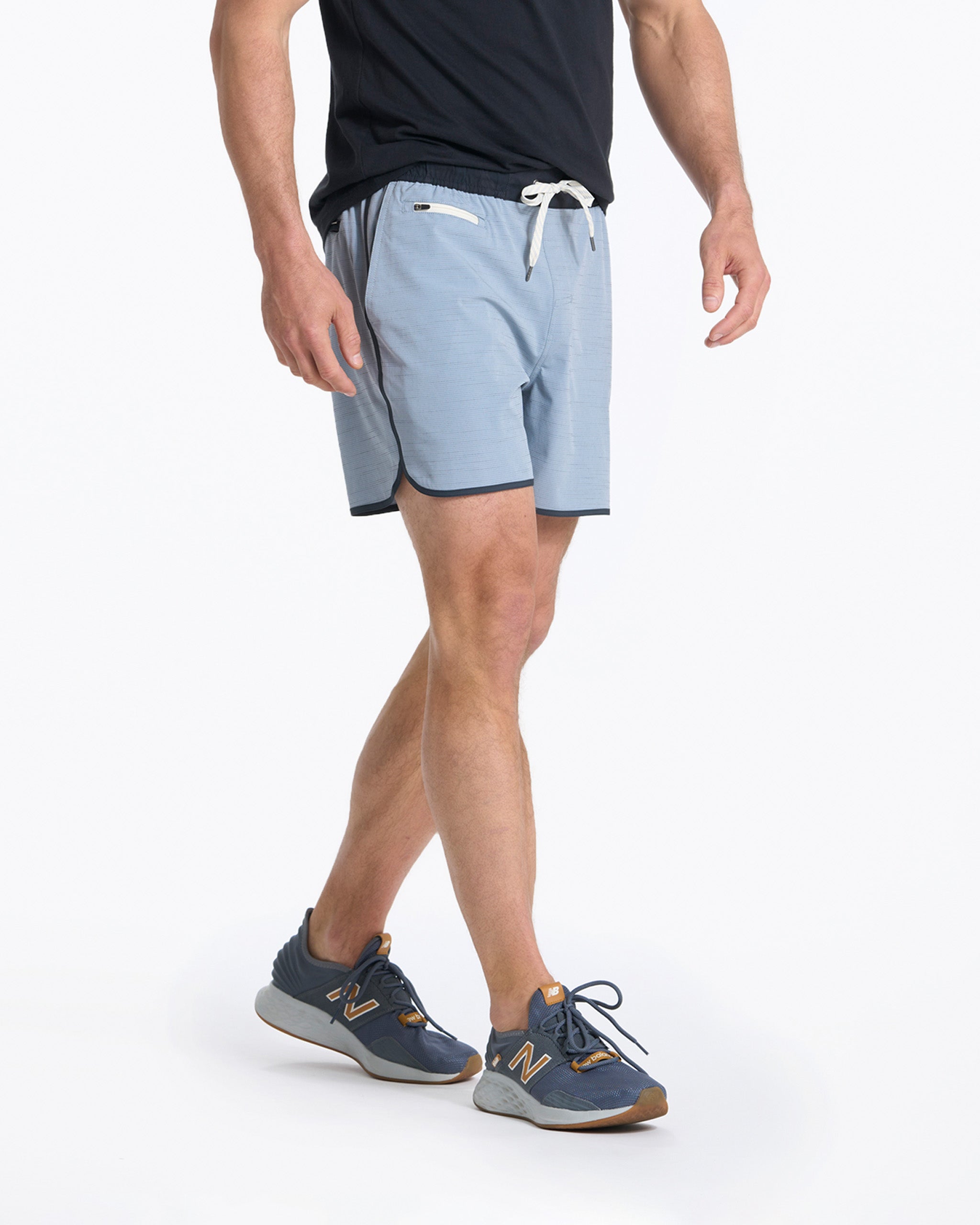 Banks Short Unlined 5 | Light Cloud Slub Stripe - Image 3