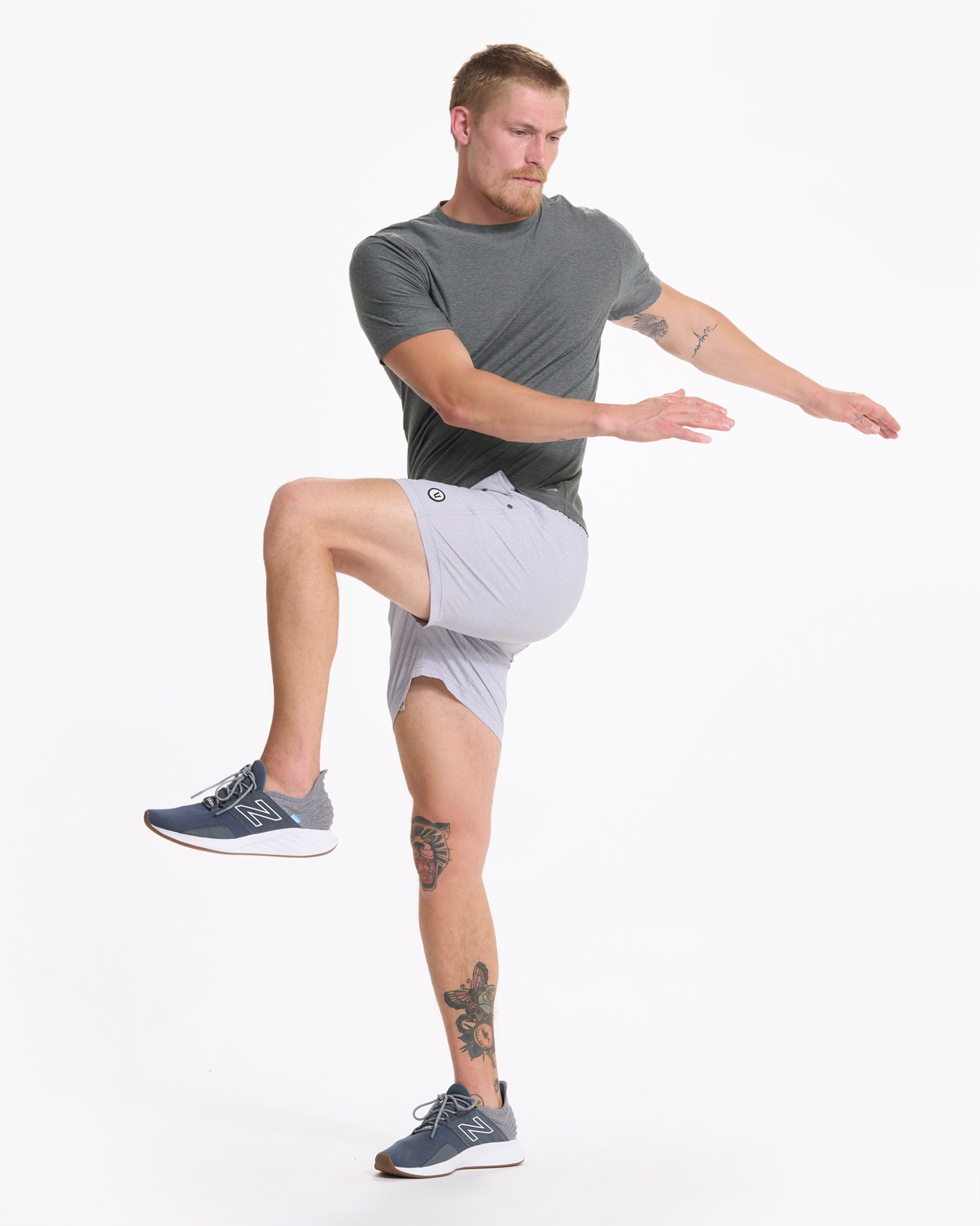 Kore Short Lined 5 | Platinum Dashed Lines - Image 4