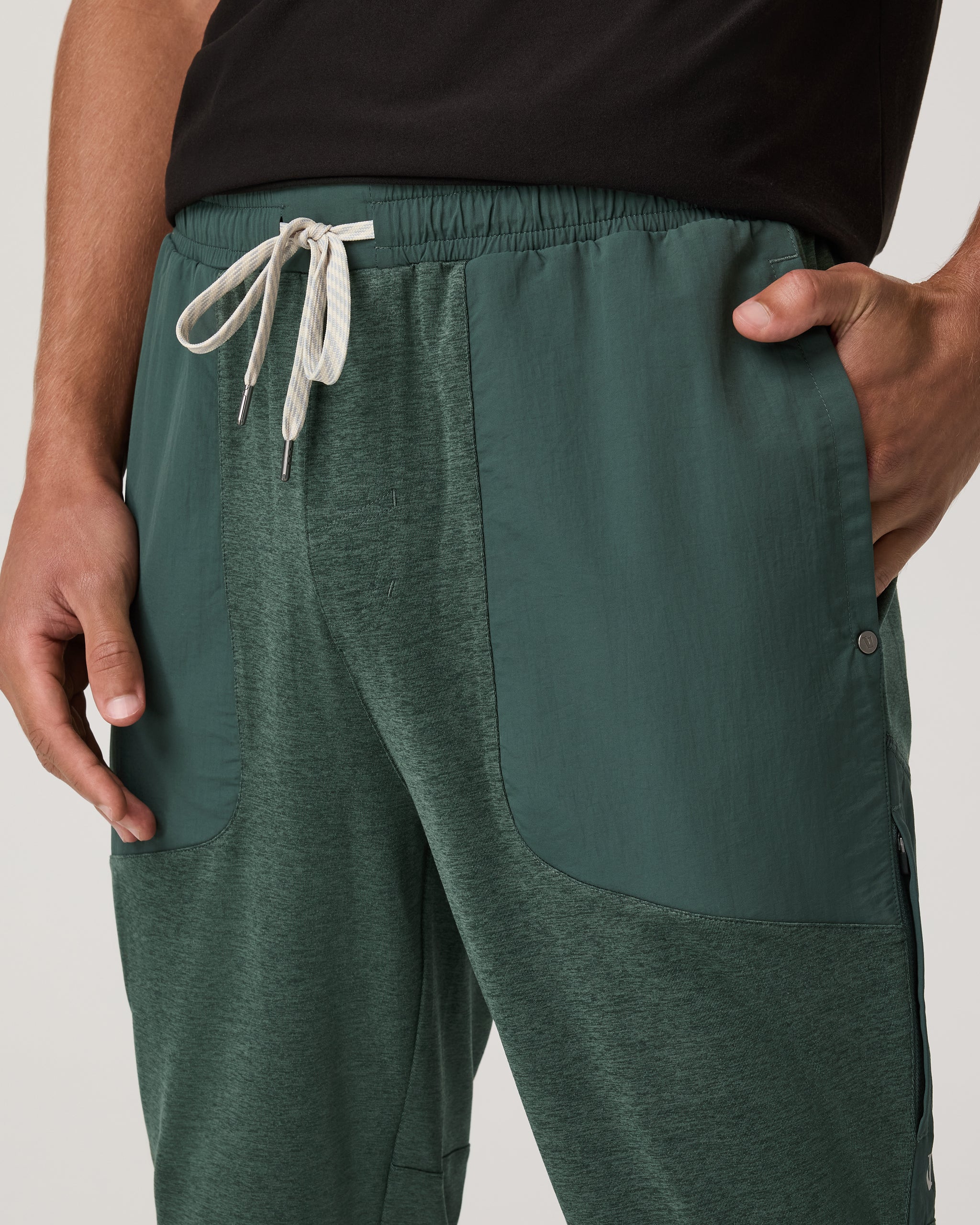 Sunday Performance Mixed Media Jogger 28 | Agate Green Heather - Image 5