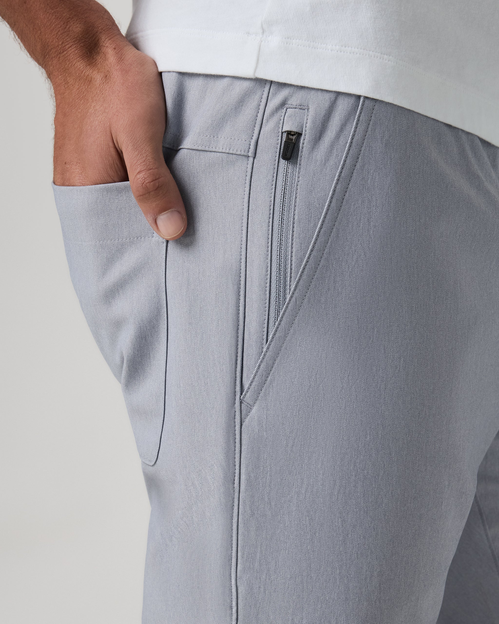 Cascade Elastic Waist Trouser Classic Fit 30 | Heather Grey - Image 5