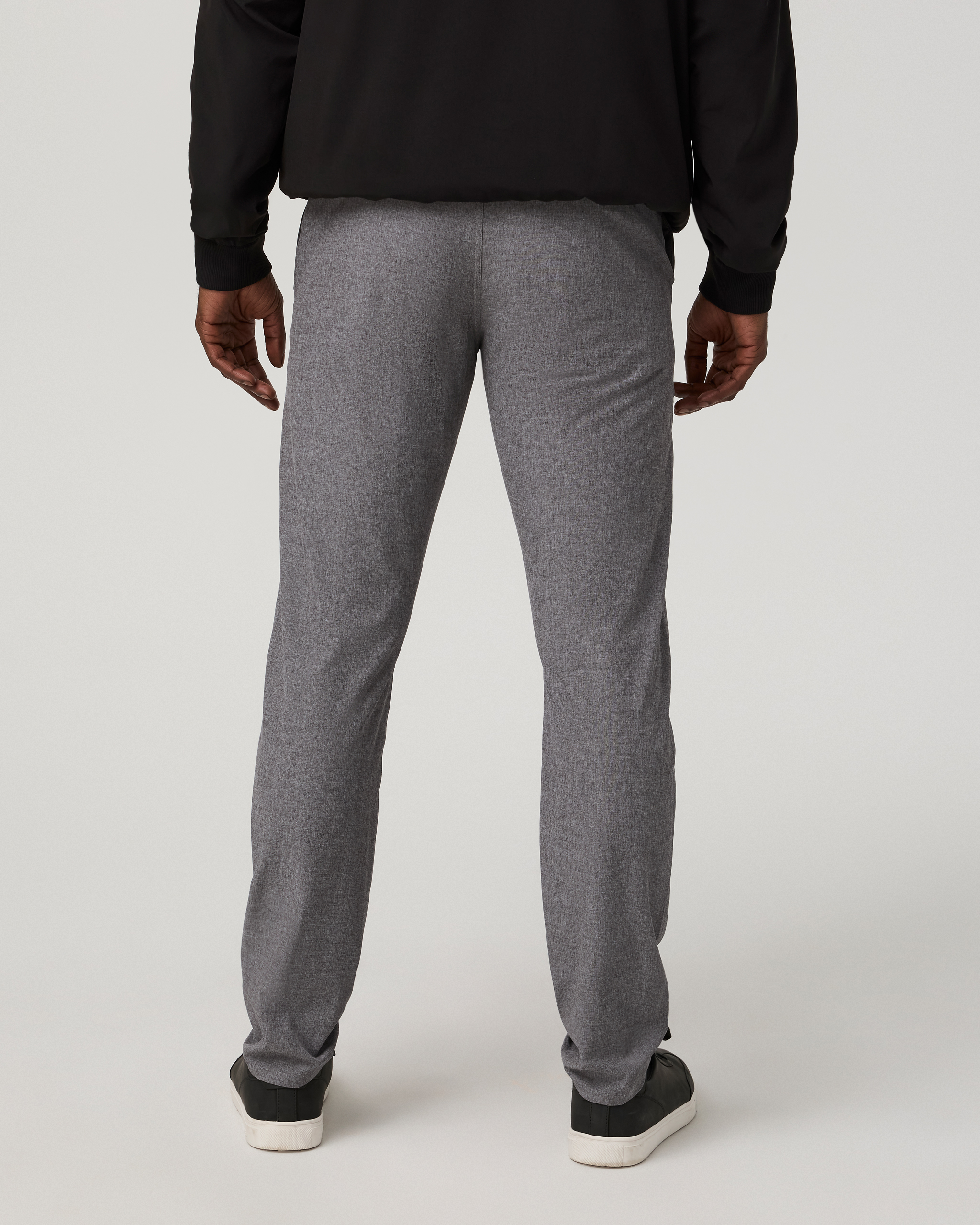 Aim Trouser Athletic Slim Fit 32 | Gull Grey Linen Texture - Image 5