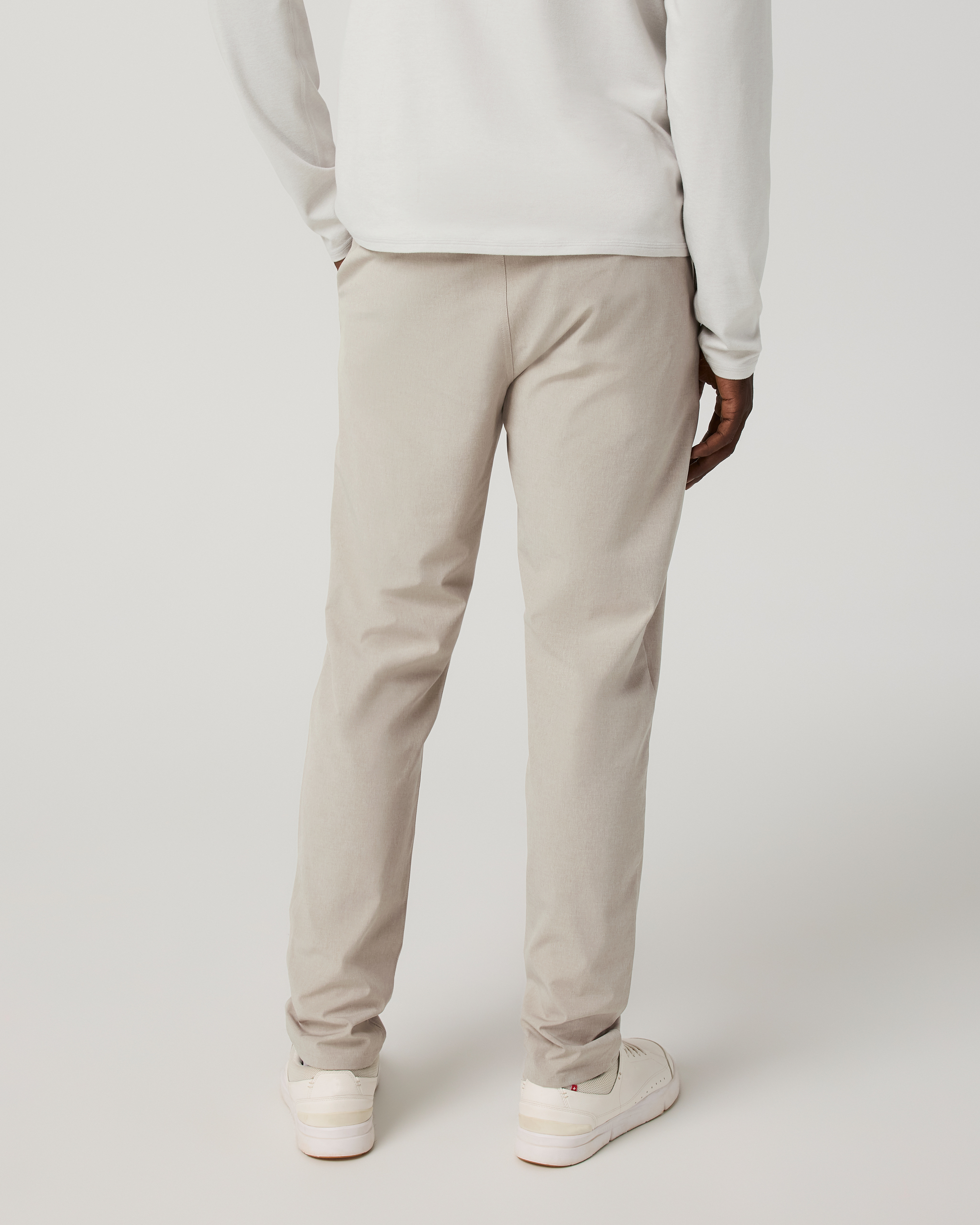 Aim Trouser Athletic Slim Fit 32 | Khaki Linen Texture - Image 4