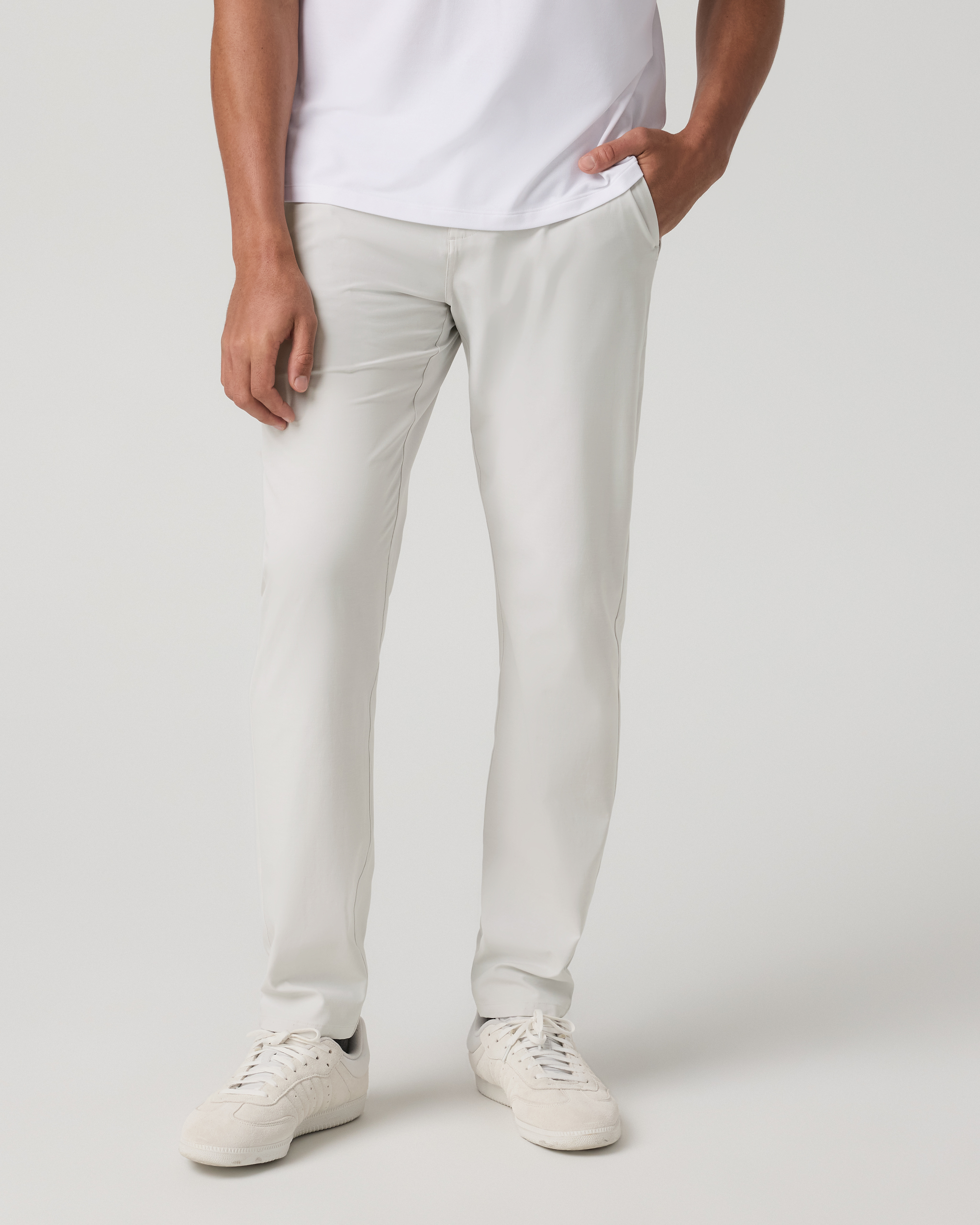 Aim Trouser Athletic Slim Fit 30 | Salt Linen Texture