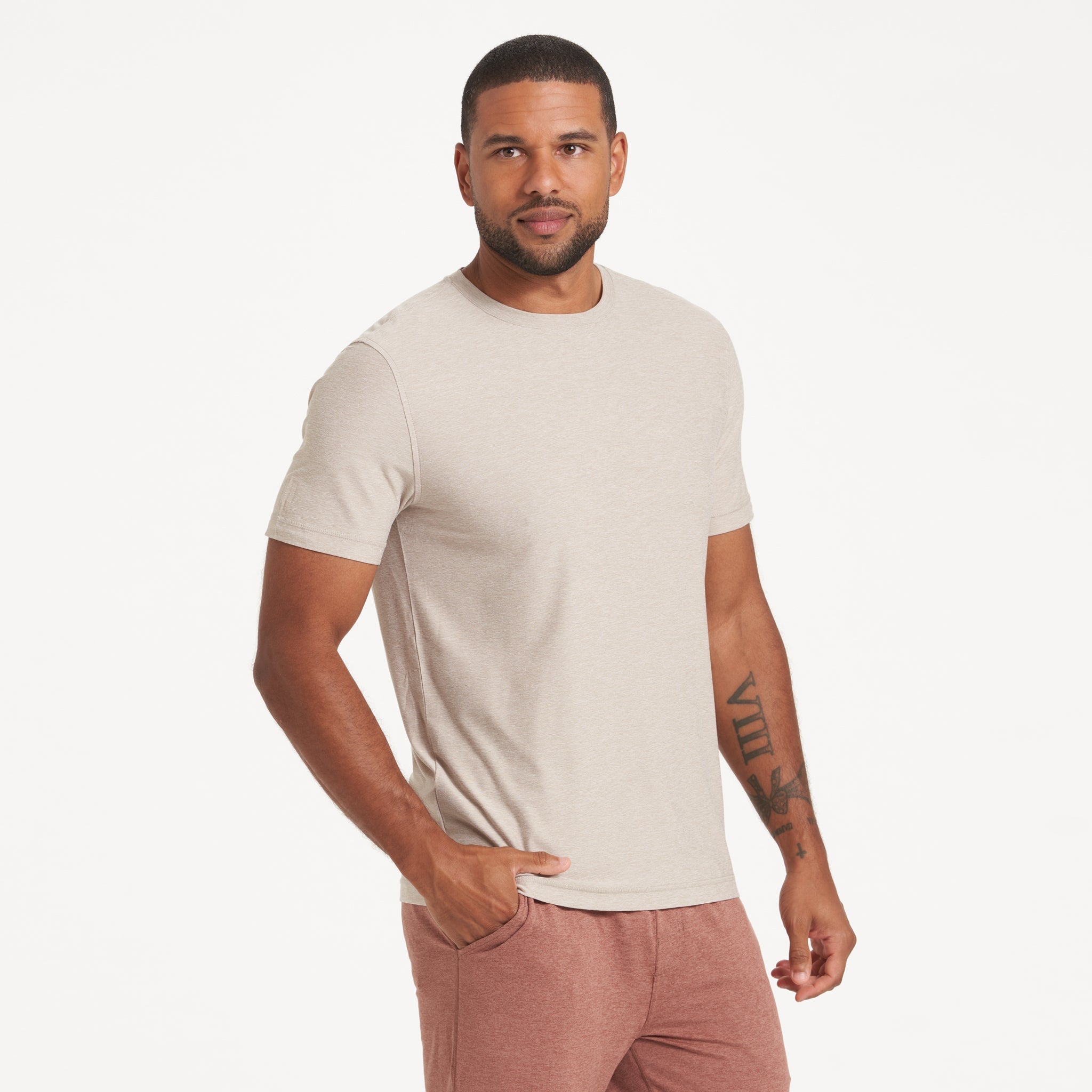 Strato Tech Tee | Oyster Heather - Image 3
