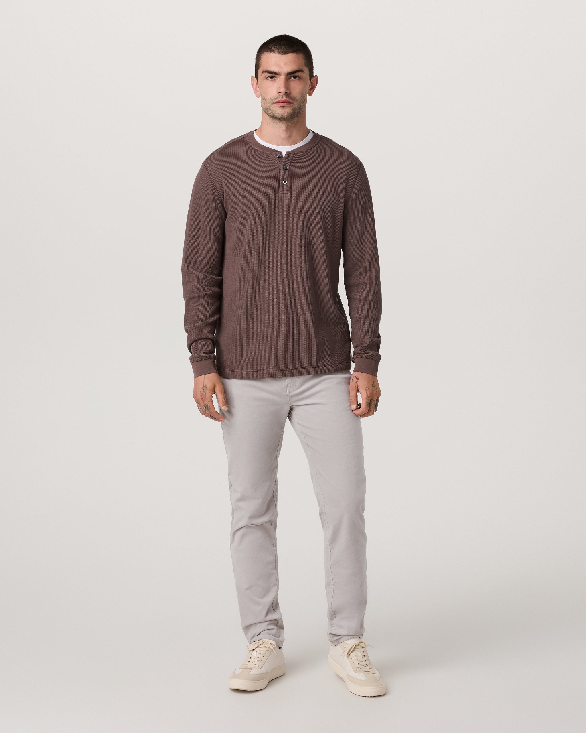 Optimist 5 Pocket Cord Pant Athletic Slim Fit | Amethyst Grey - Image 4