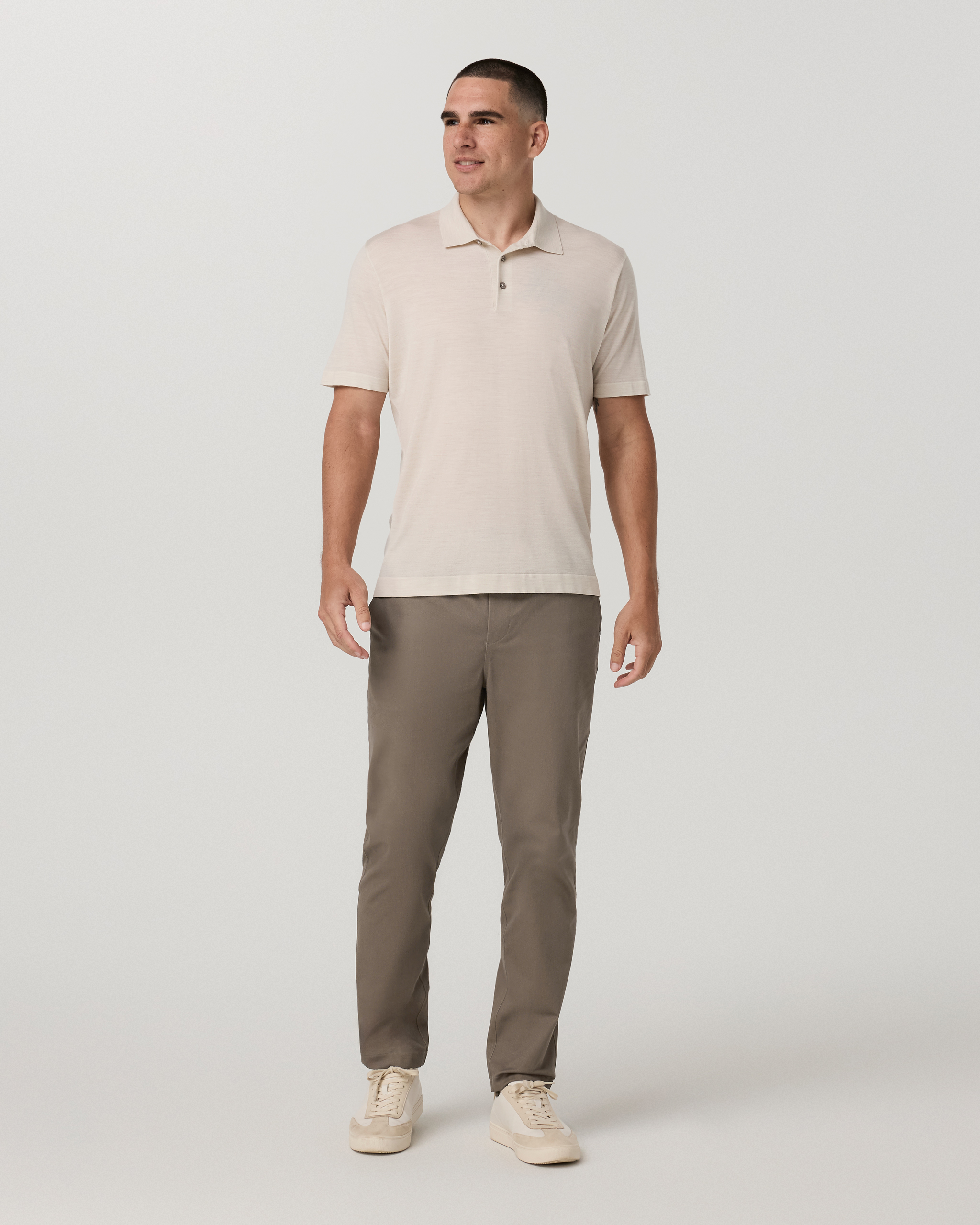 Fletcher Elastic Waist Pant Athletic Slim Fit 30 | Bark - Image 4