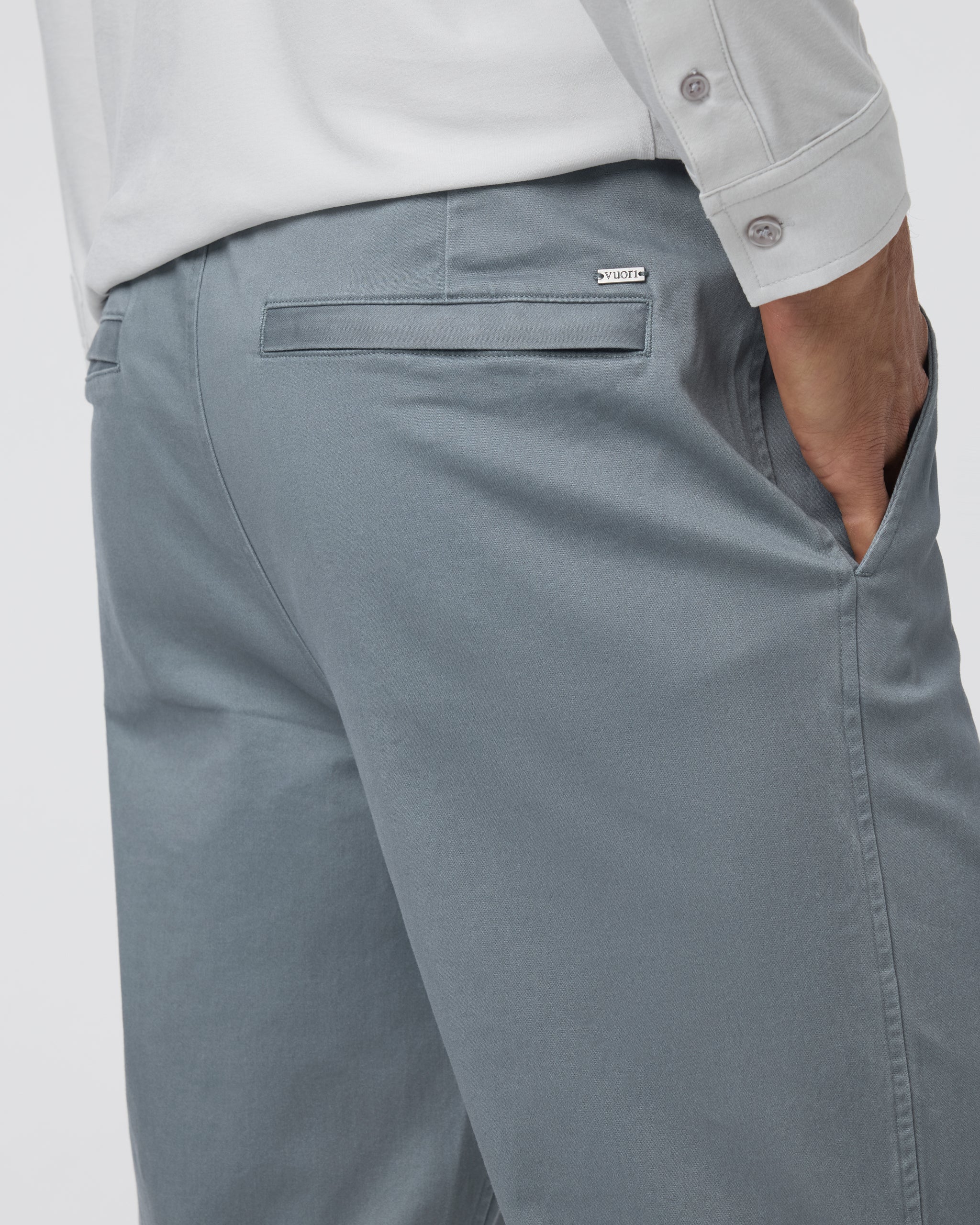 Fletcher Elastic Waist Pant Athletic Slim Fit 30 | Dusty Blue - Image 2