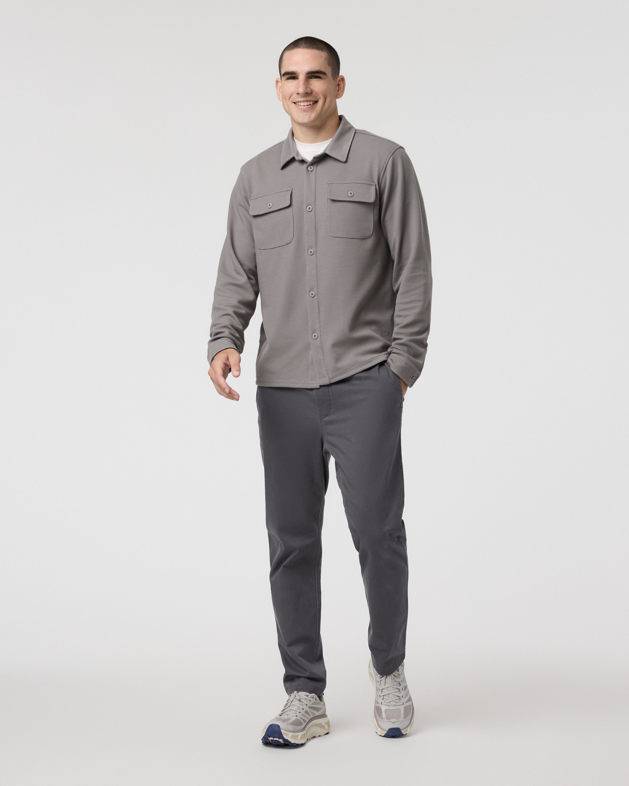Fletcher Elastic Waist Pant Athletic Slim Fit 30 | Dark Pewter - Image 5
