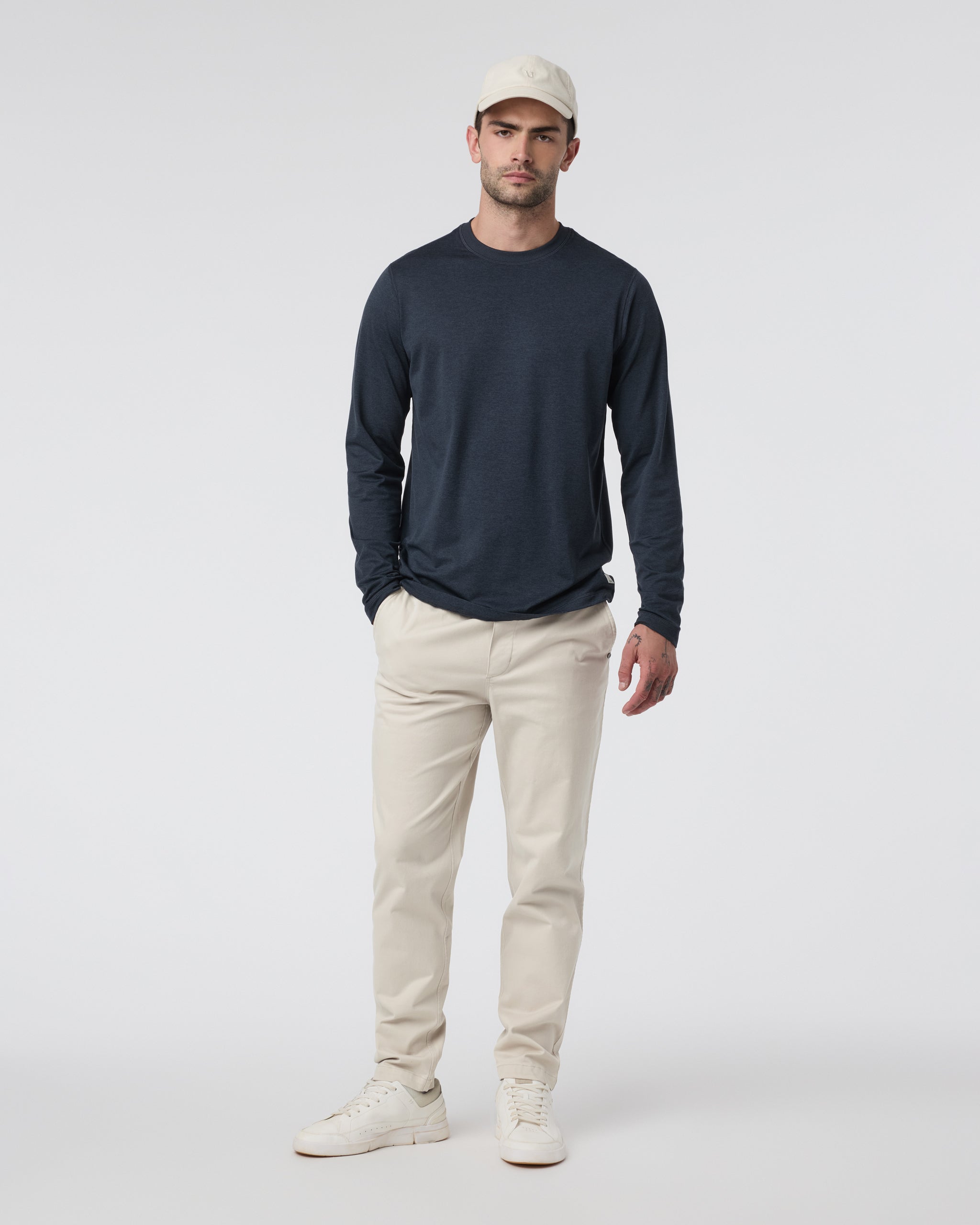 Fletcher Elastic Waist Pant Athletic Slim Fit 30 | Oatmeal - Image 4
