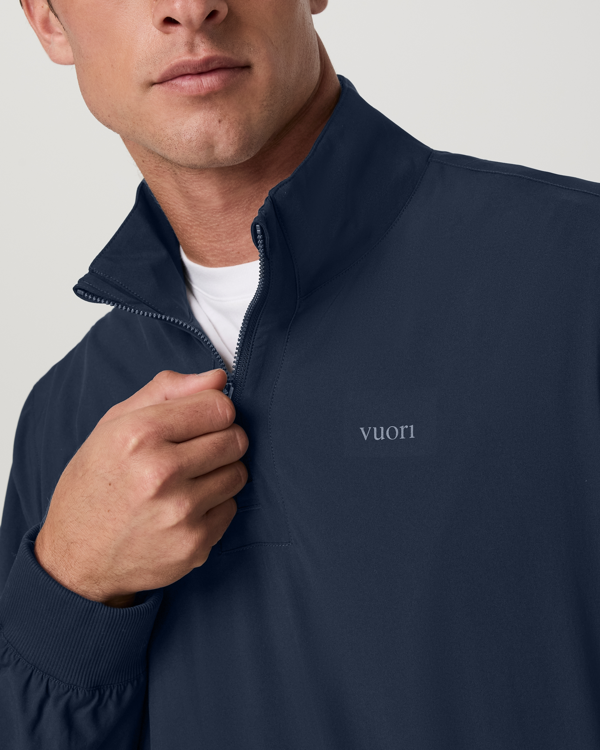 Venture Quarter Zip | Ink Linen Texture - Image 2