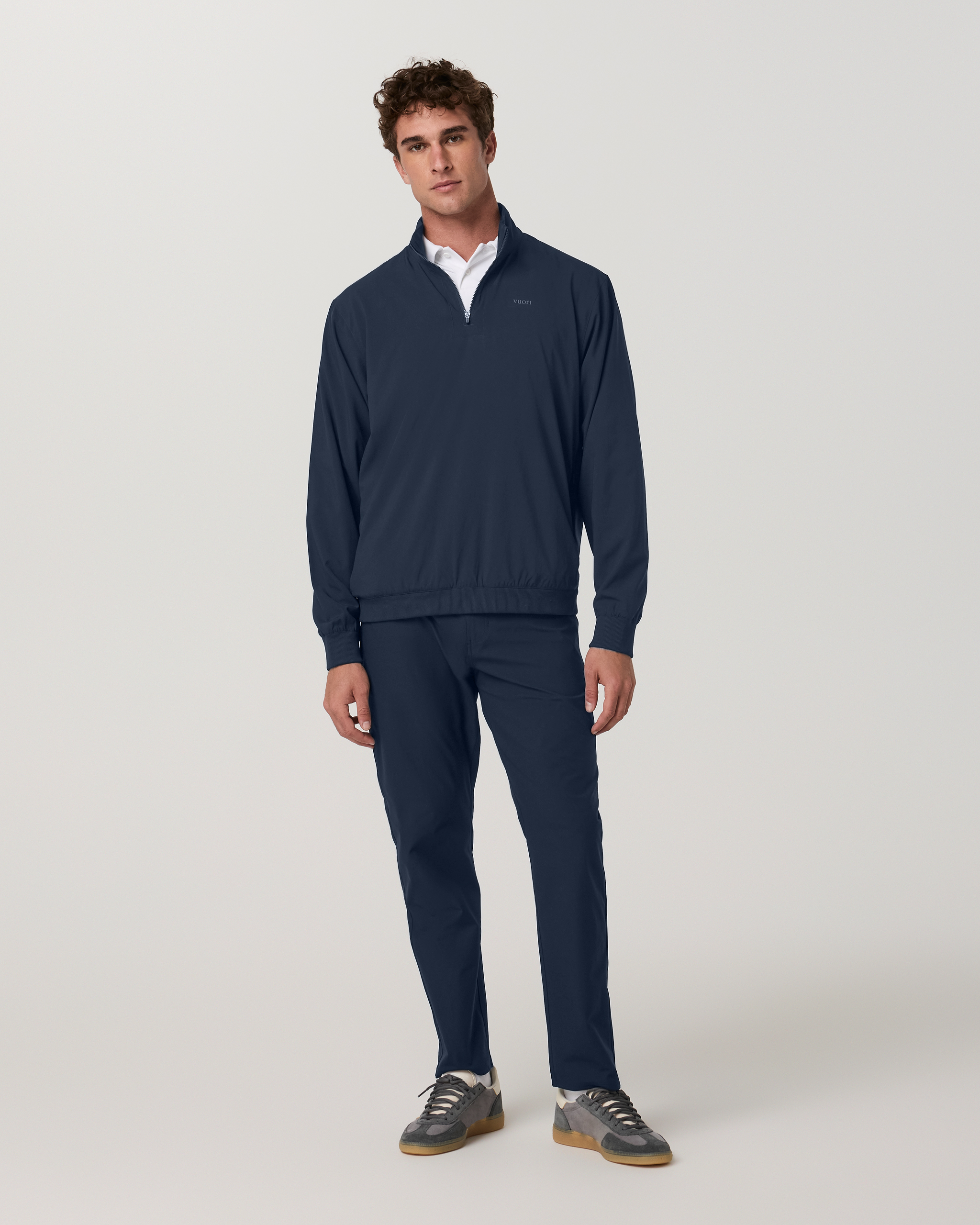 Venture Quarter Zip | Ink Linen Texture - Image 4