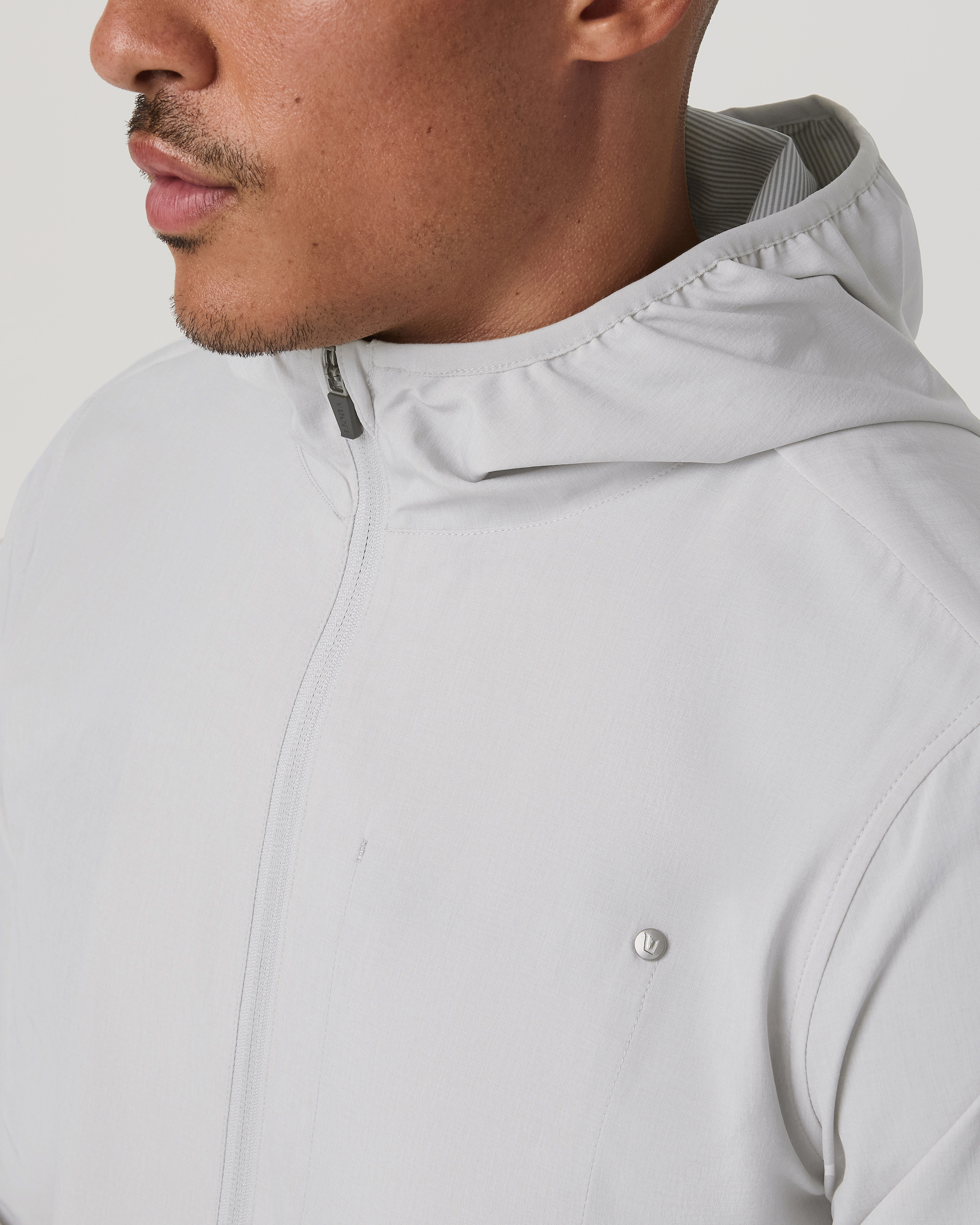 Outdoor Trainer Shell | Grey Mist Linen Texture - Image 2