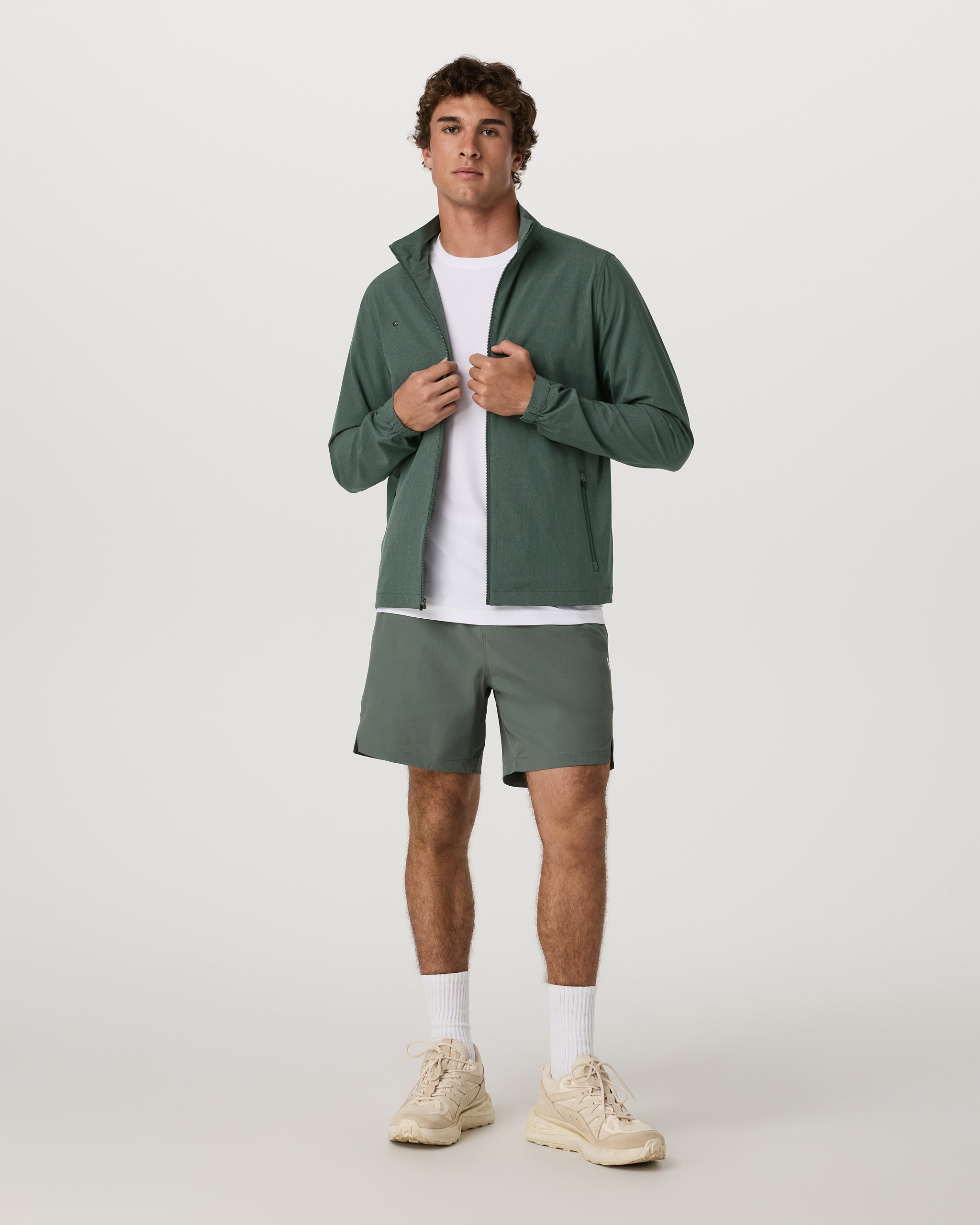 Venture Track Jacket | Agate Green Linen Texture - Image 4