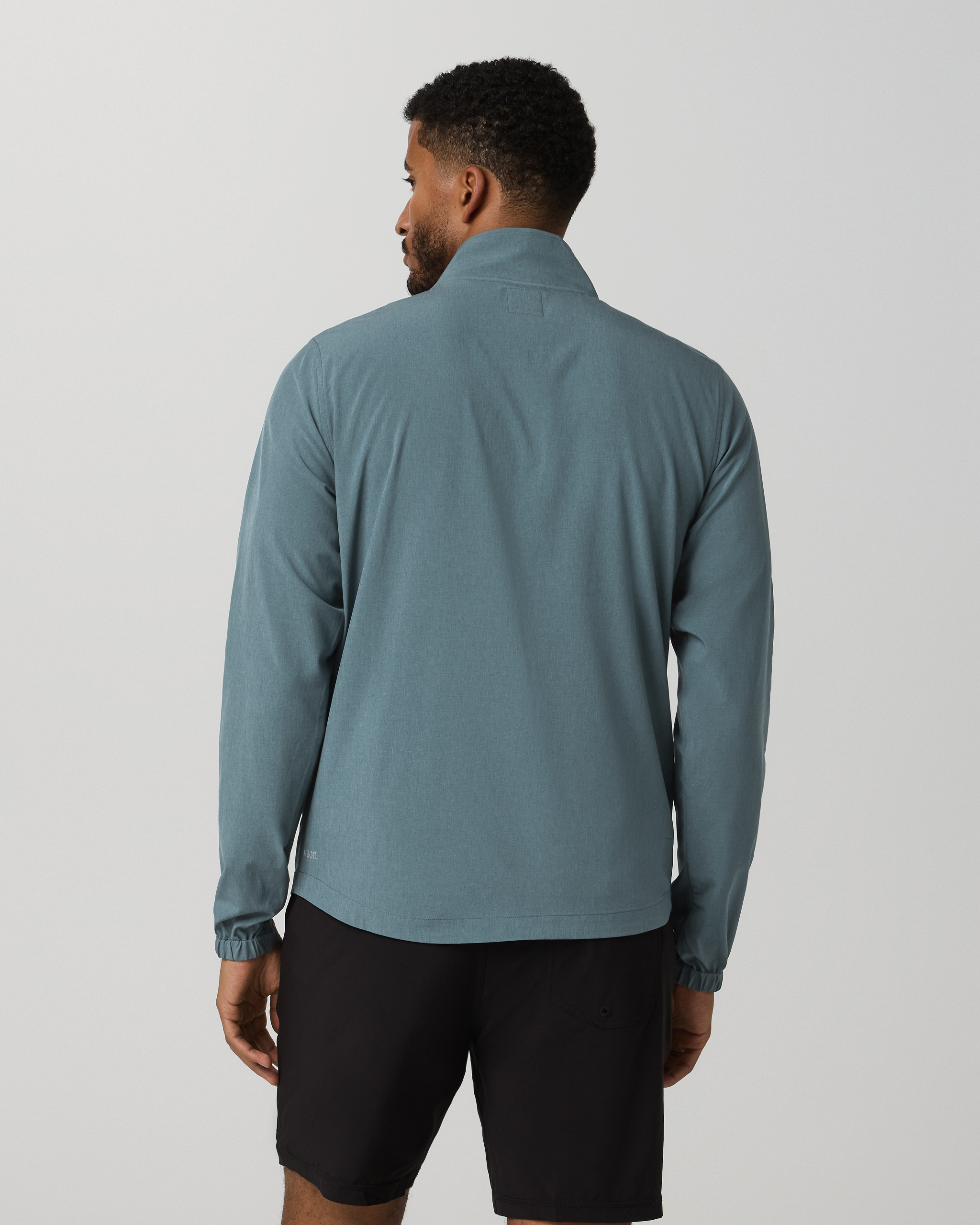 Venture Track Jacket | Blue Sea Linen Texture - Image 5