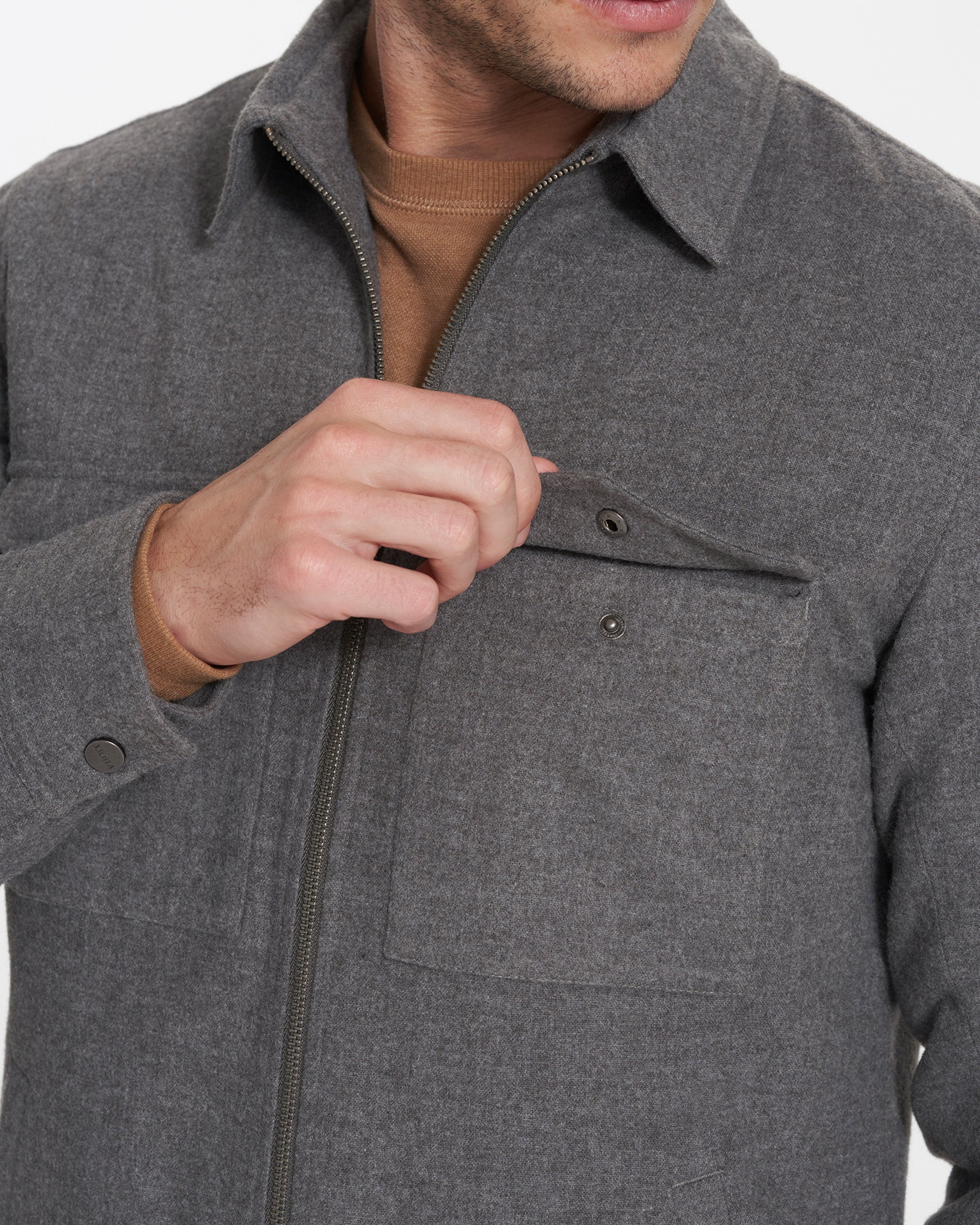 Ridgeline Wool Jacket | Charcoal Heather - Image 5