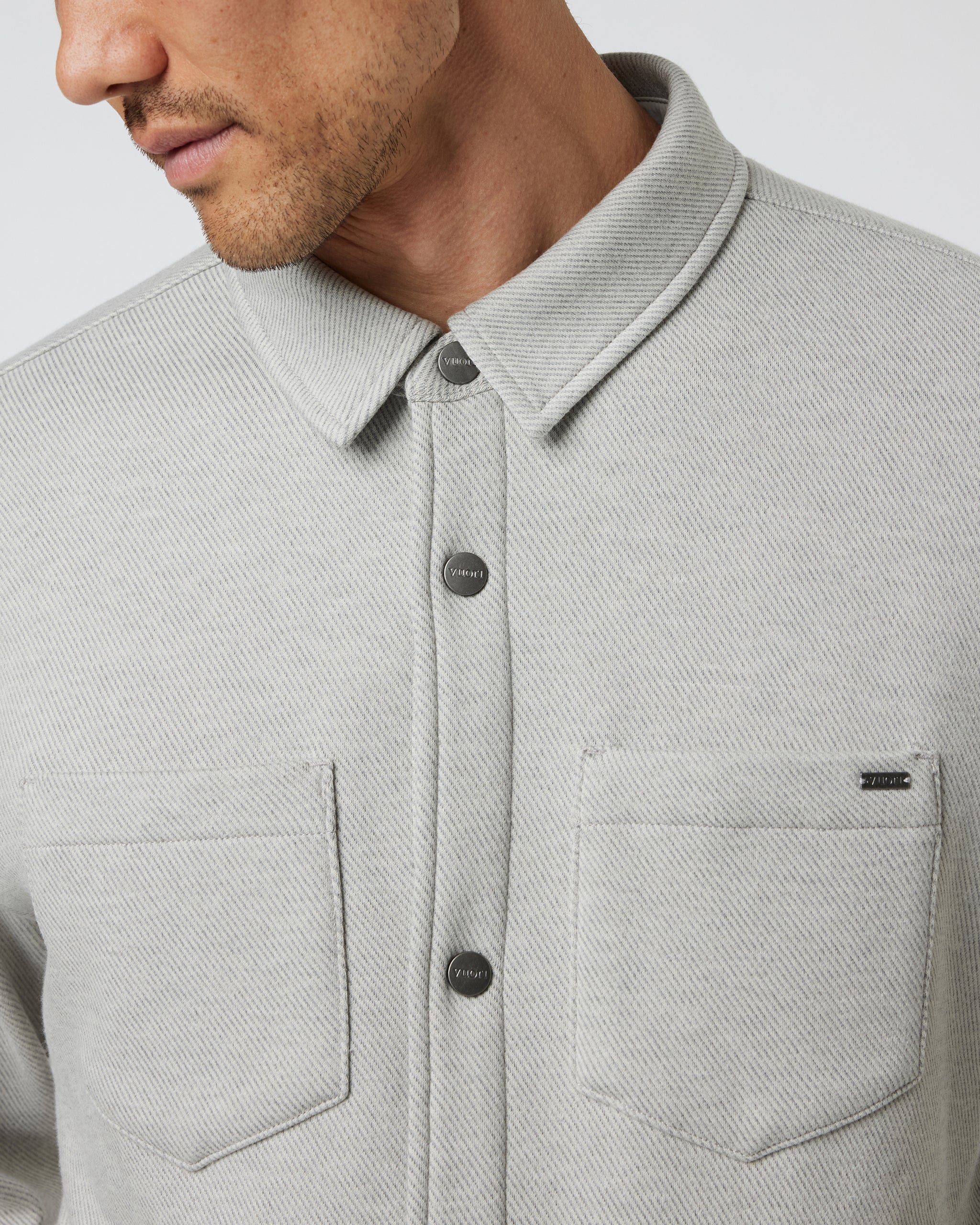 Del Mar Fleece Shirt Jacket | Vapor Heather - Image 4