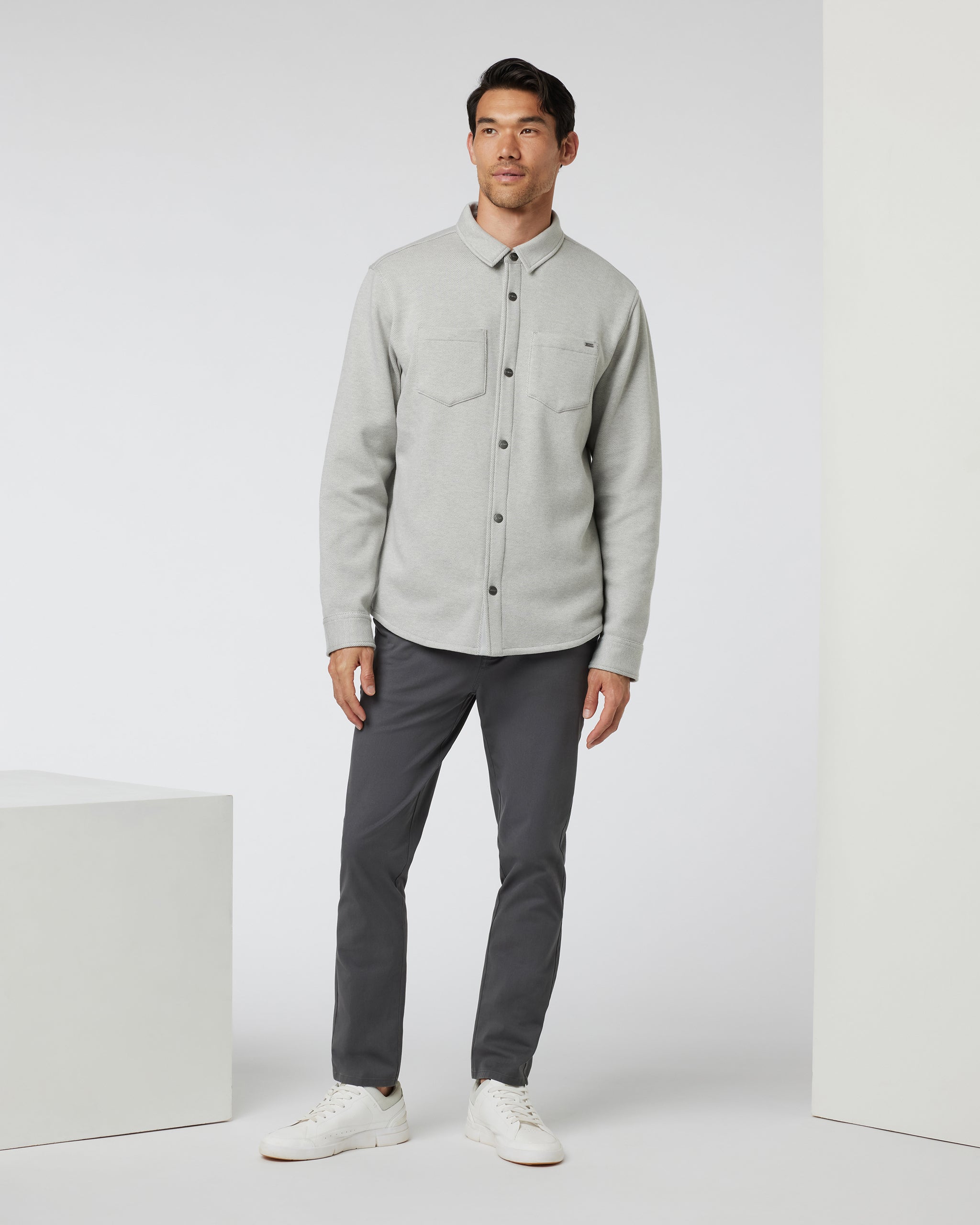 Del Mar Fleece Shirt Jacket | Vapor Heather - Image 5