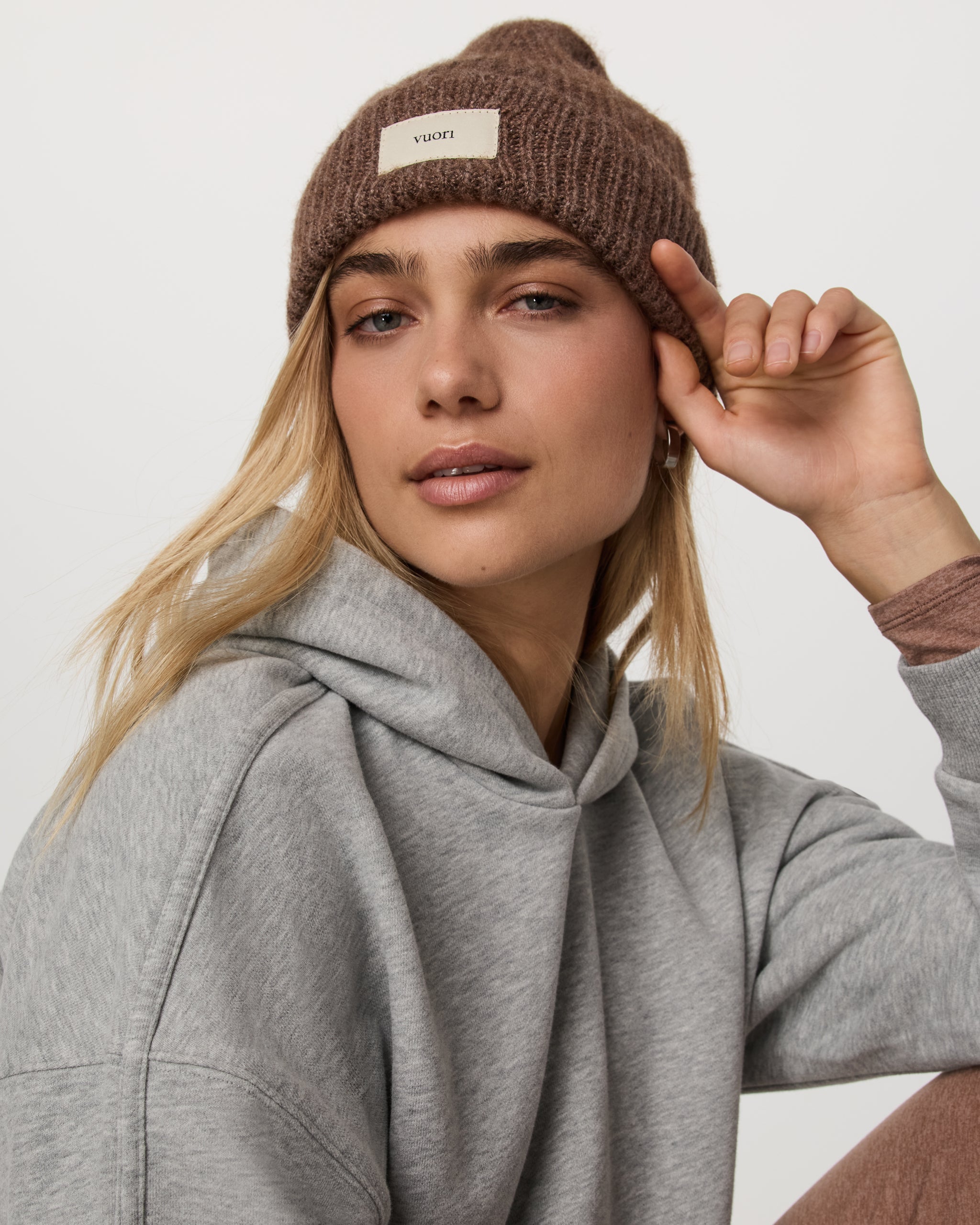 Label Beanie | Nutmeg Heather - Image 2