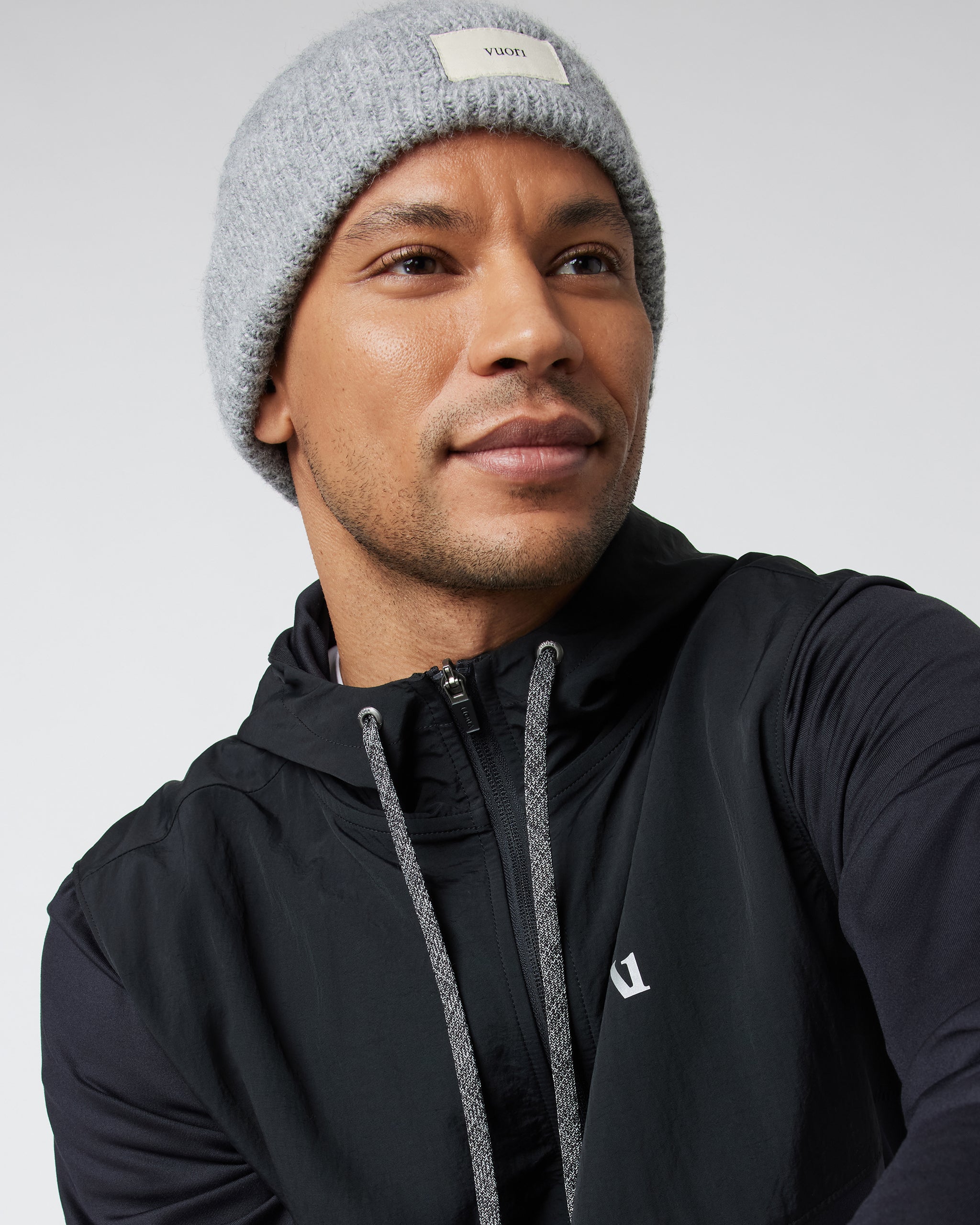Label Beanie | Light Heather Grey - Image 2